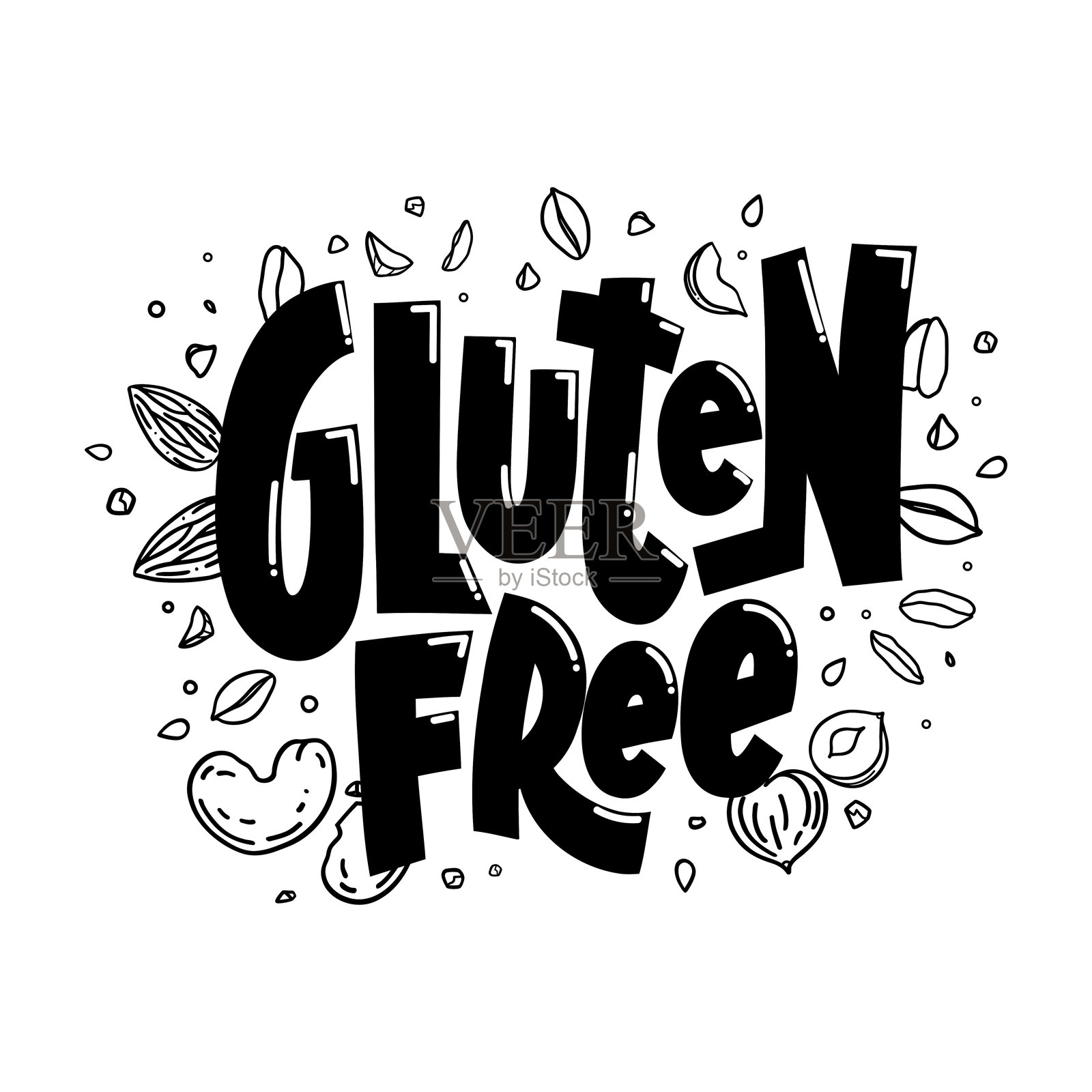 无麸质标志插画图片素材