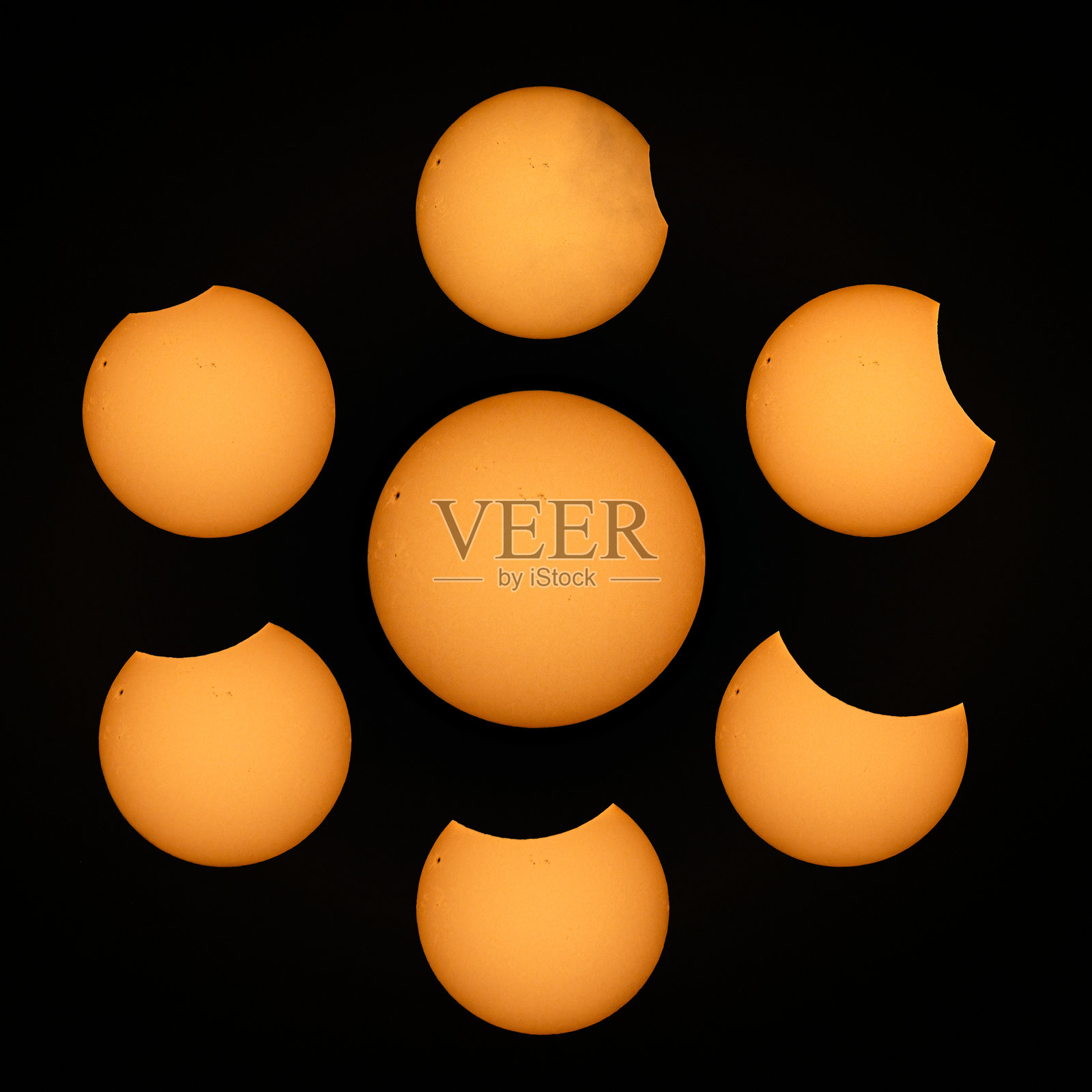 2025年3月29日部分日食照片摄影图片