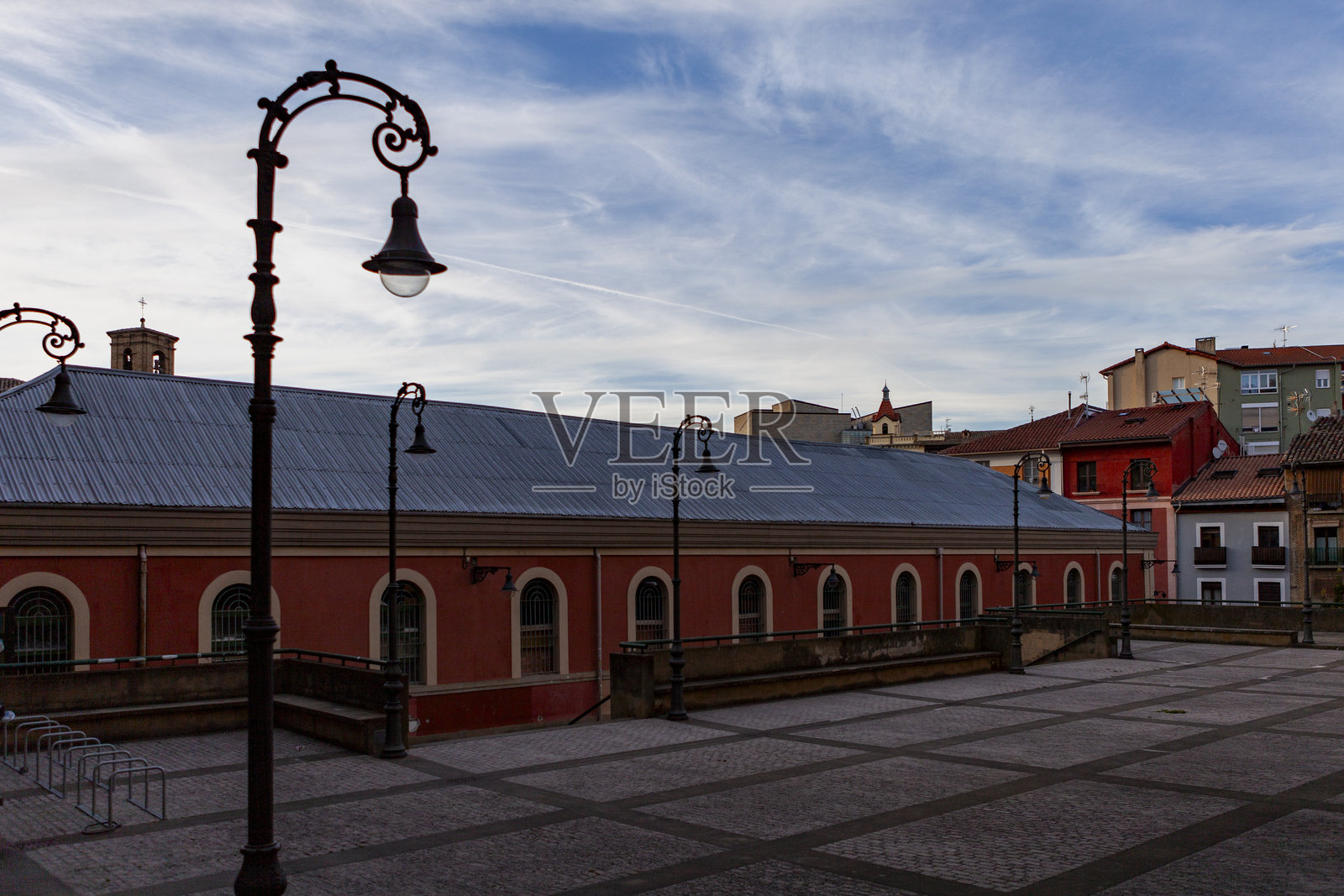 帕姆普洛纳市政广场(Plaza Consistorial),纳瓦拉,西班牙照片摄影图片