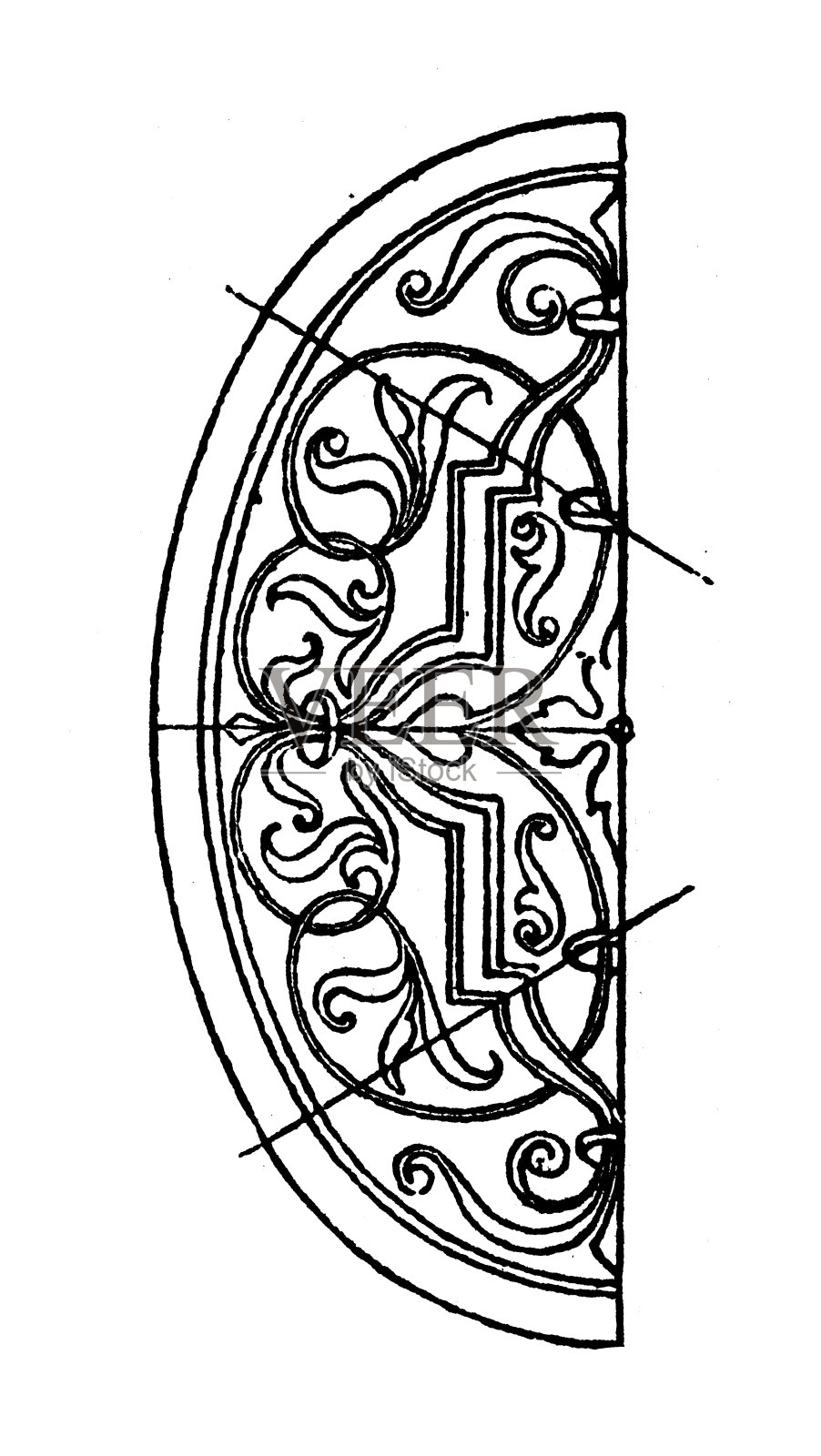 封闭装饰(椭圆面板),装饰,设计元素插画图片素材