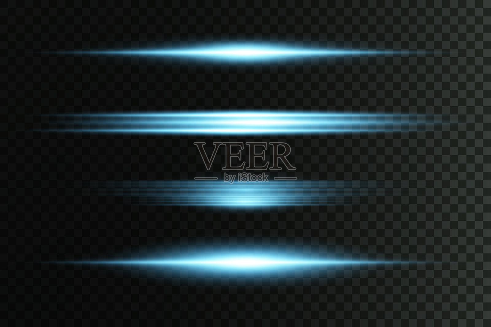 发光线条的网络。水平光线的上升。霓虹灯光效果。矢量插图。插画图片素材