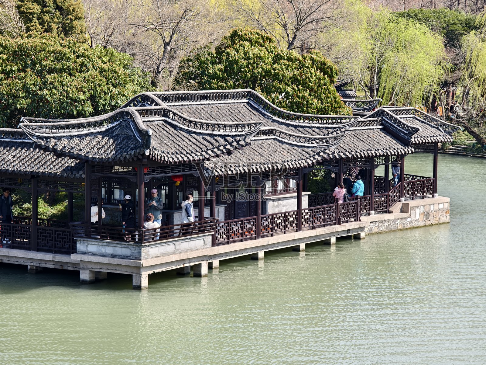 江苏省扬州市的全景视图照片摄影图片