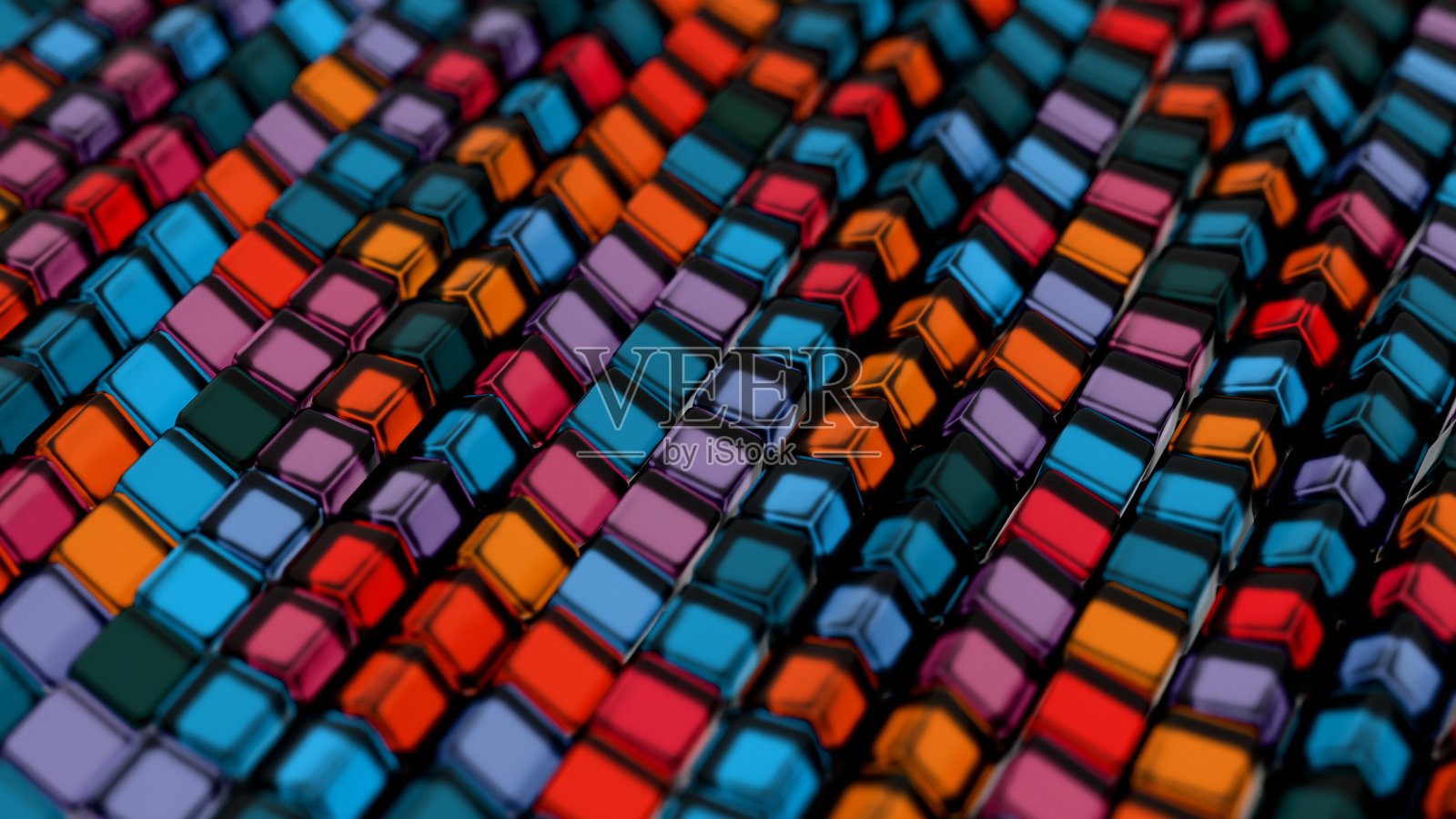 许多五颜六色的立方体照片摄影图片