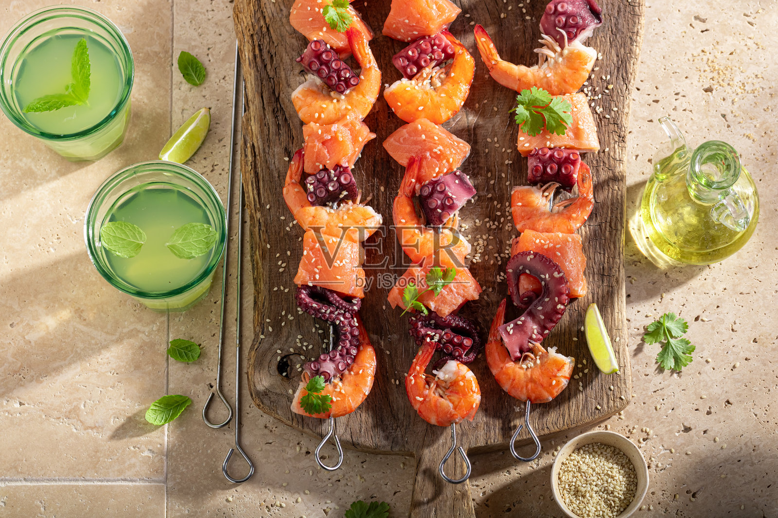 素食烧烤的烤串配料照片摄影图片