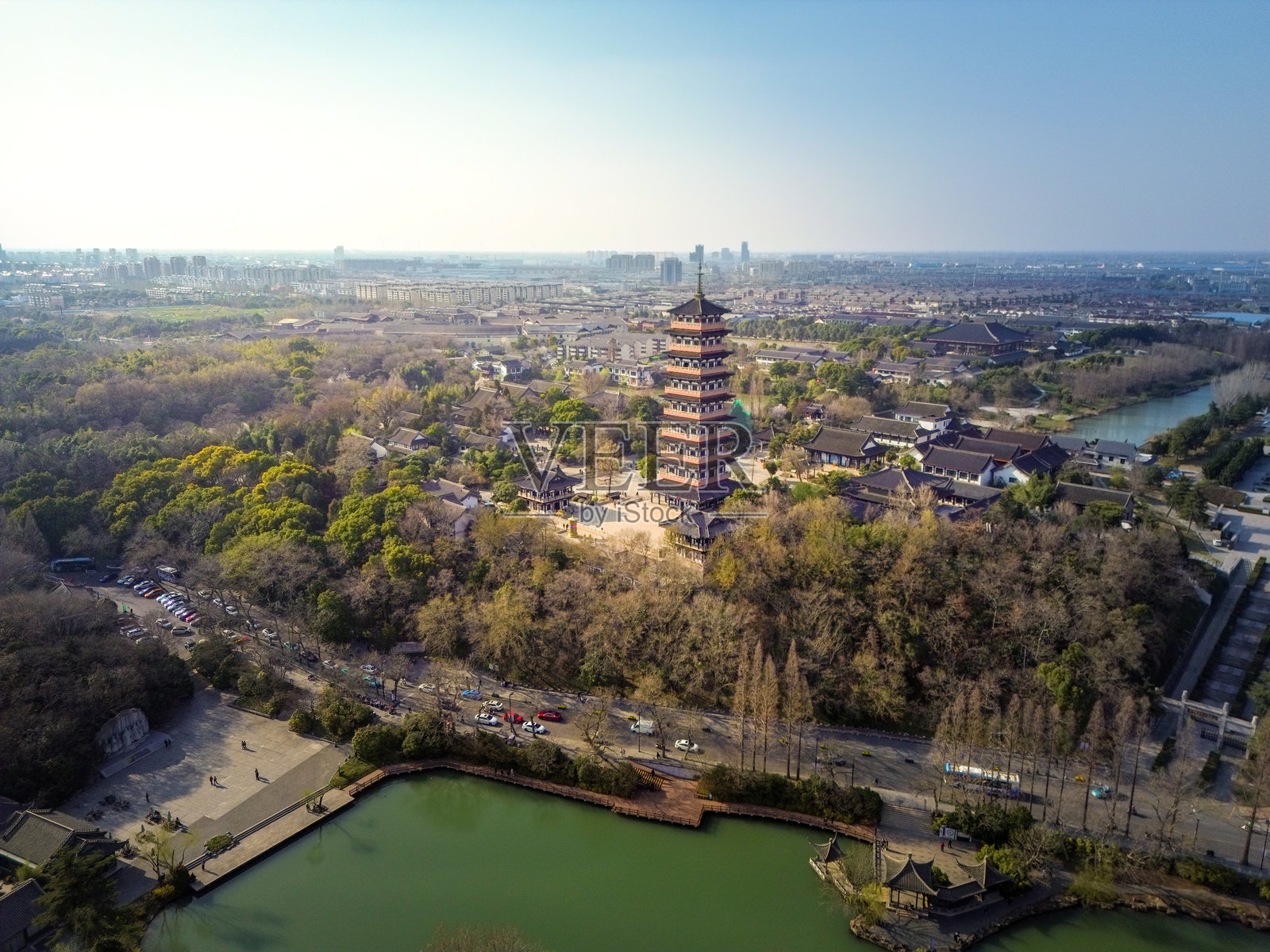 中国江苏省扬州市的全景视图照片摄影图片