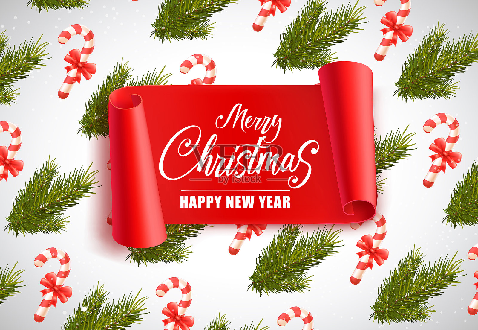 圣诞节和新年字母设计插画图片素材