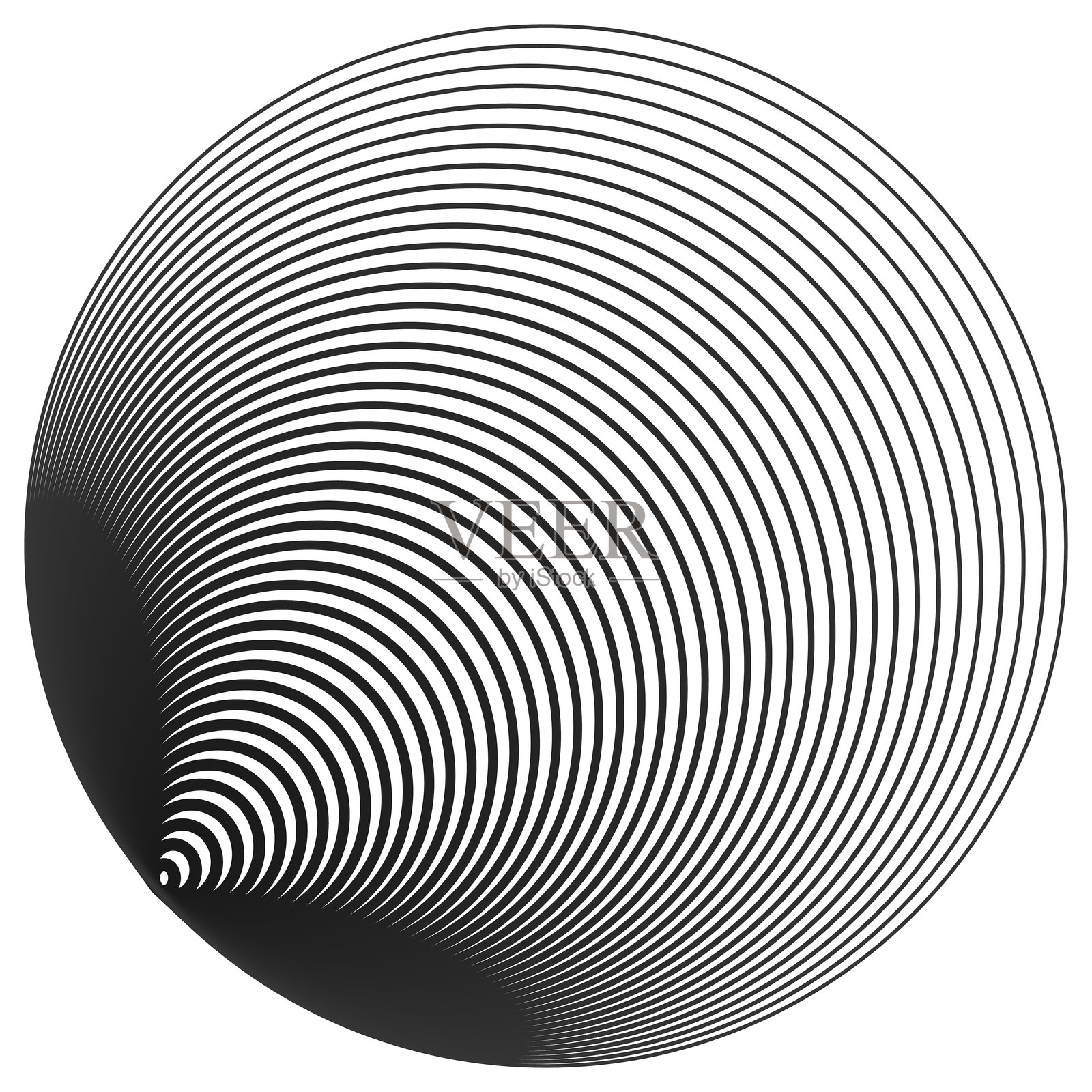 白色背景上的抽象环形图形设计元素插画图片素材