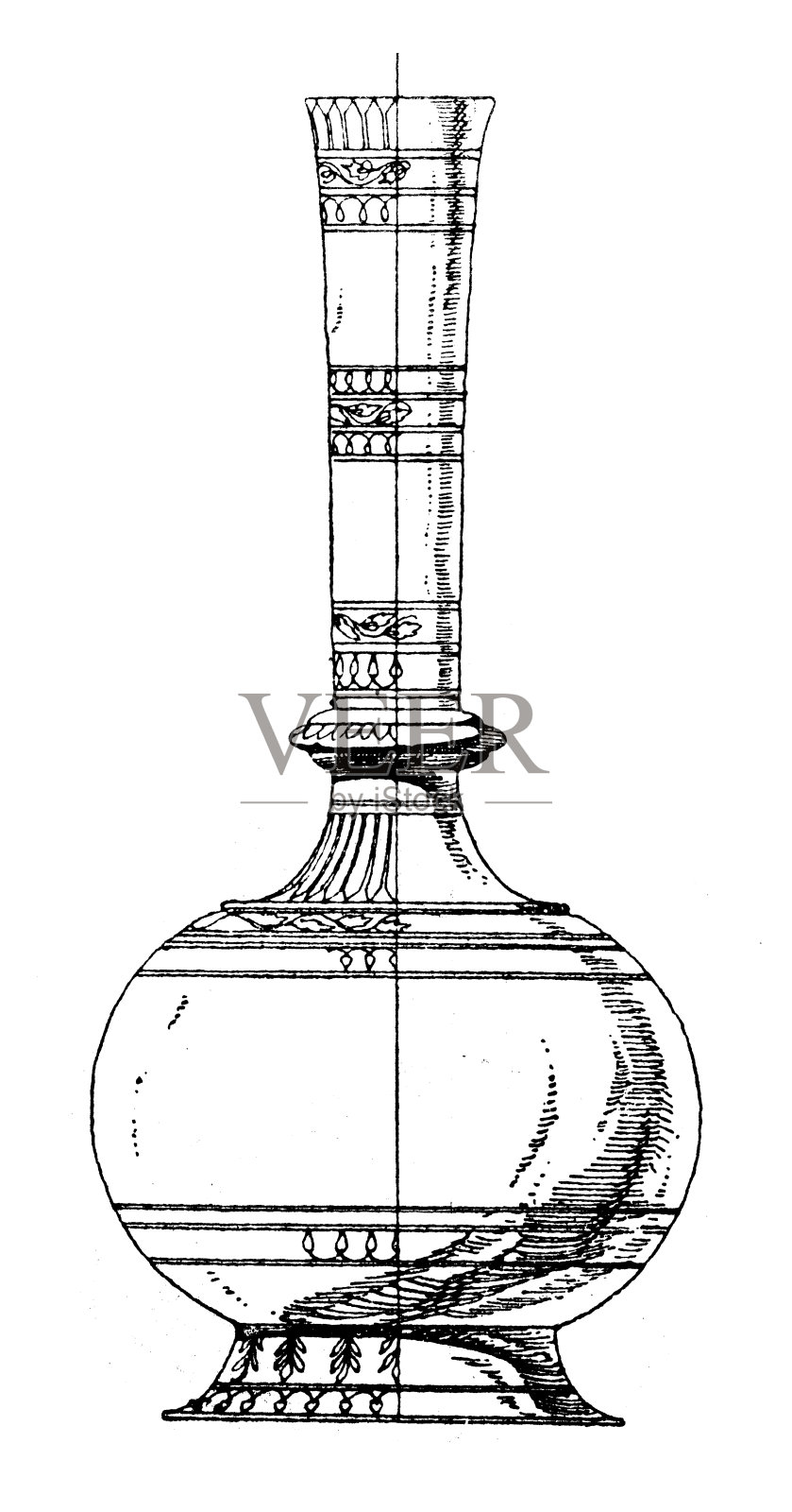 装饰物品:餐具、陶器和容器:瓶子插画图片素材