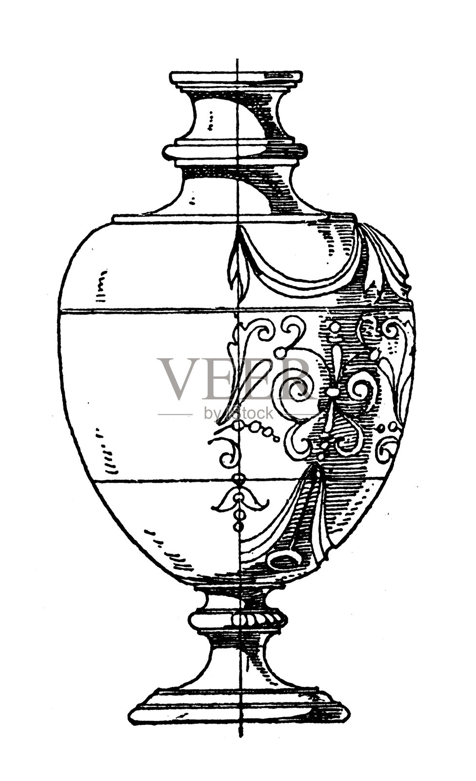 装饰物品:餐具、陶器和容器: urn插画图片素材