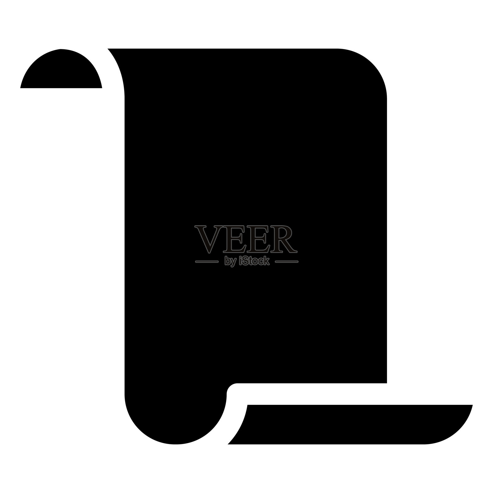 平面图标风格的纸张图标插画图片素材