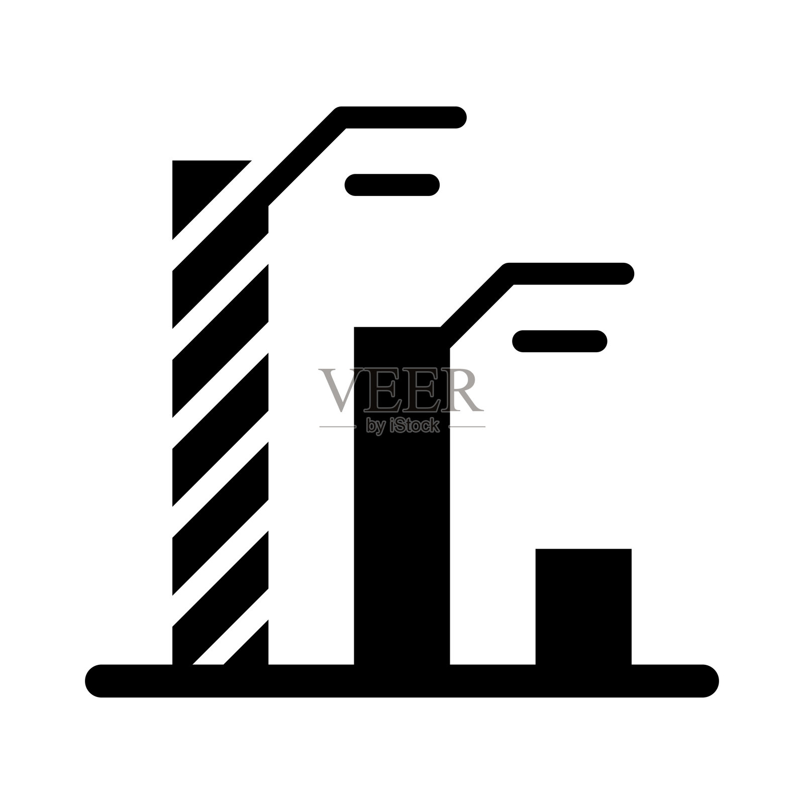 扁平图标风格的数据图标插画图片素材