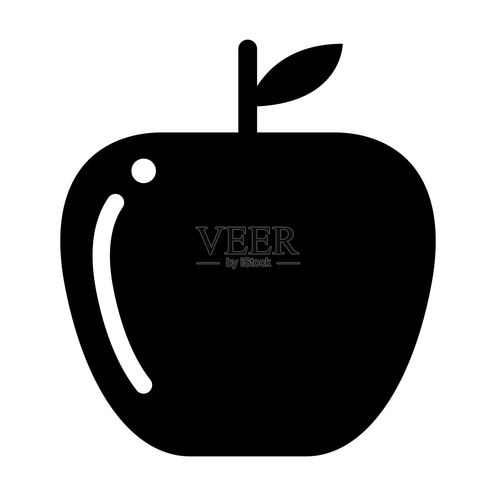 扁平图标风格的苹果图标插画图片素材