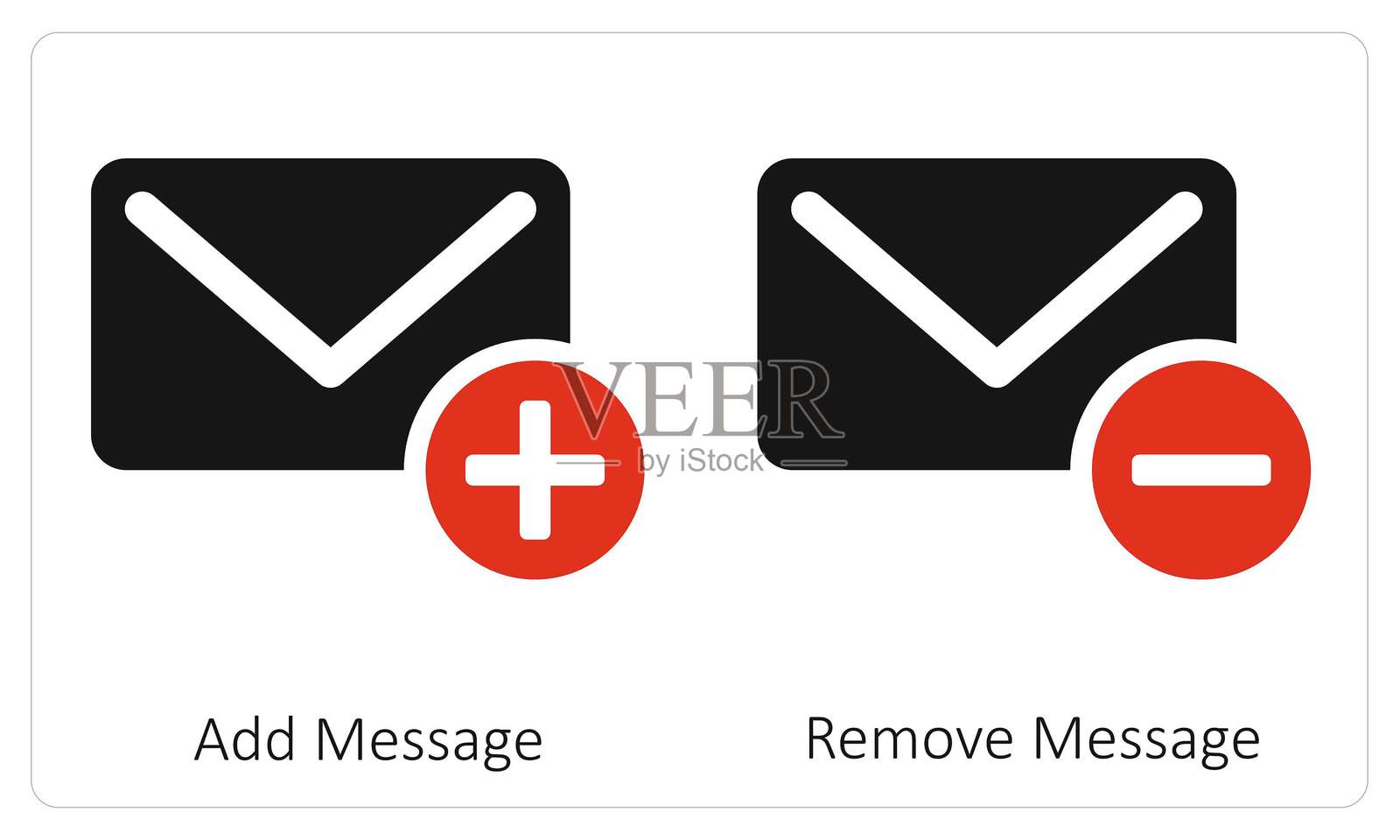 添加消息和删除消息插画图片素材