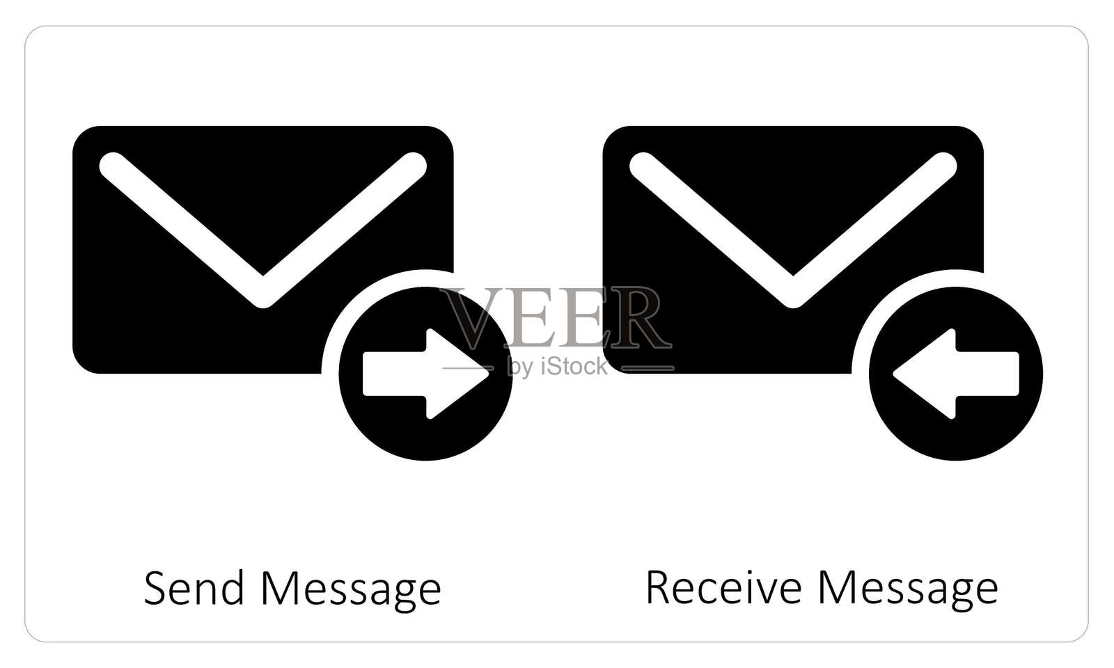 发送消息和接收消息插画图片素材