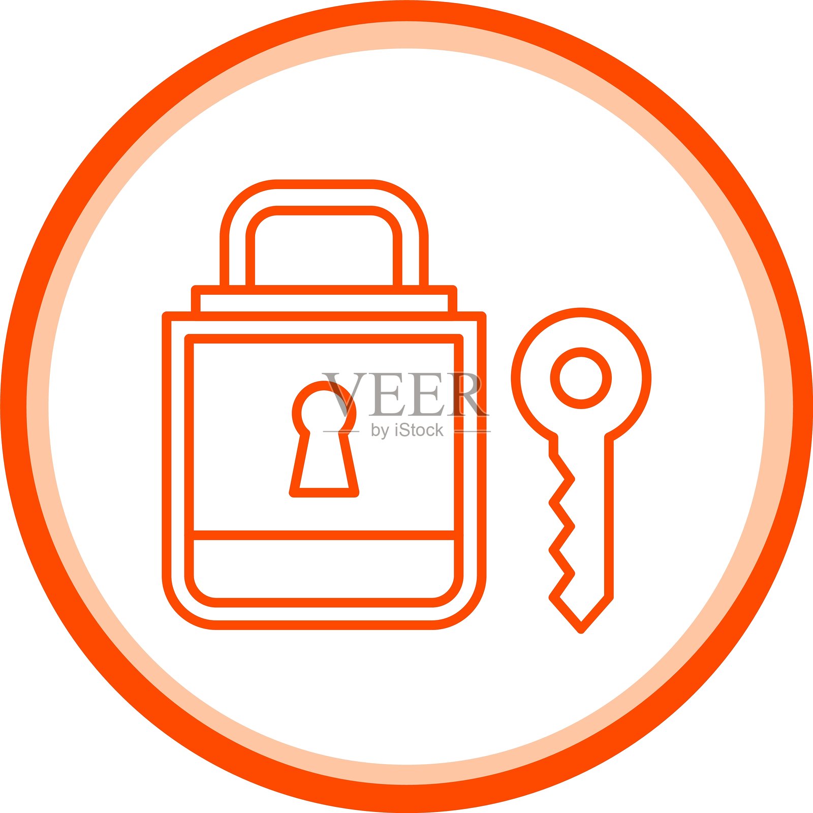 锁定图标插画图片素材