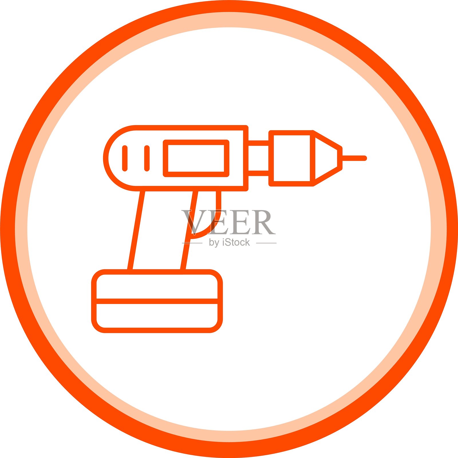 钻孔机图标插画图片素材