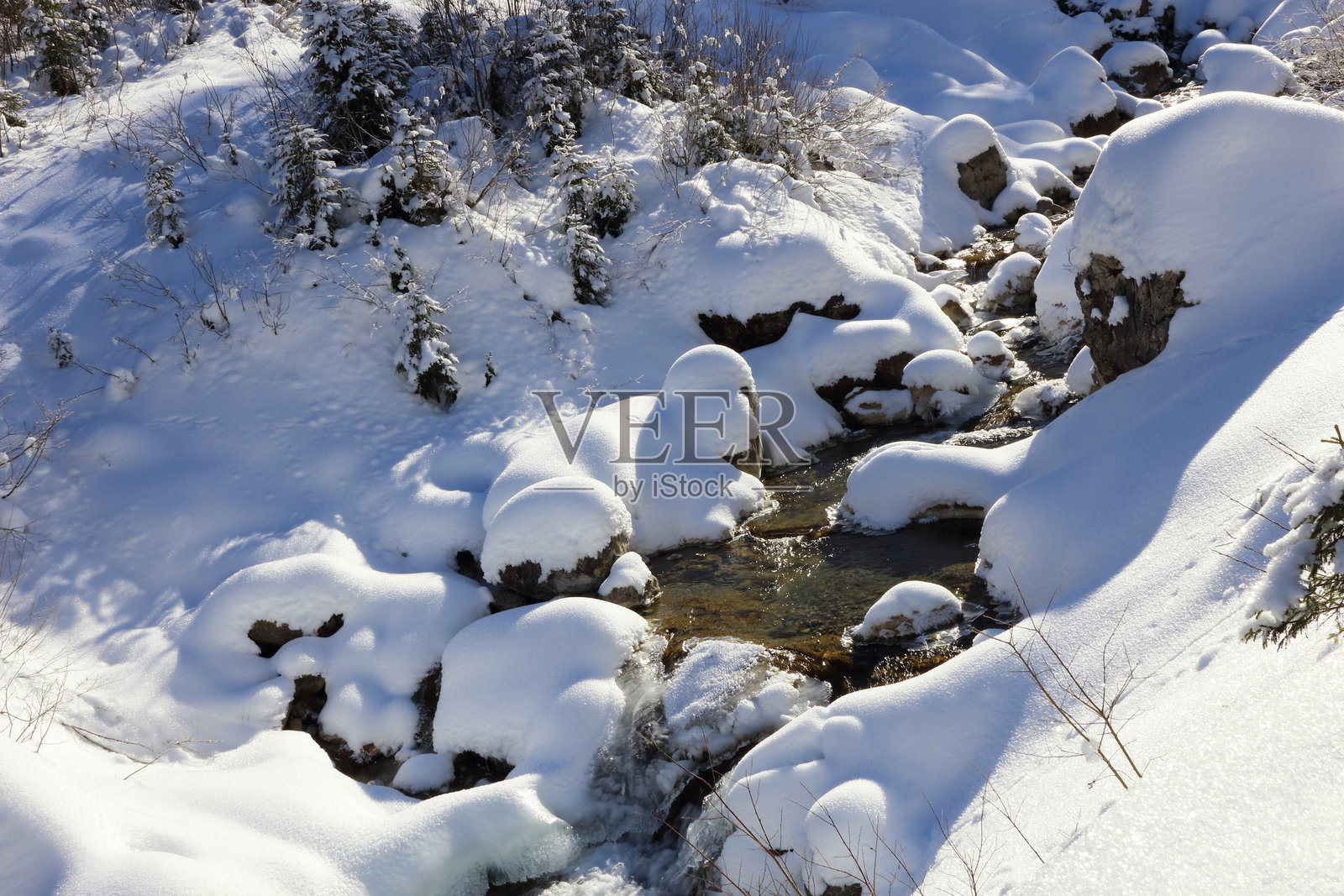 克莱因瓦尔斯特谷 - 巴尔根特巴赫 - 冬季照片摄影图片