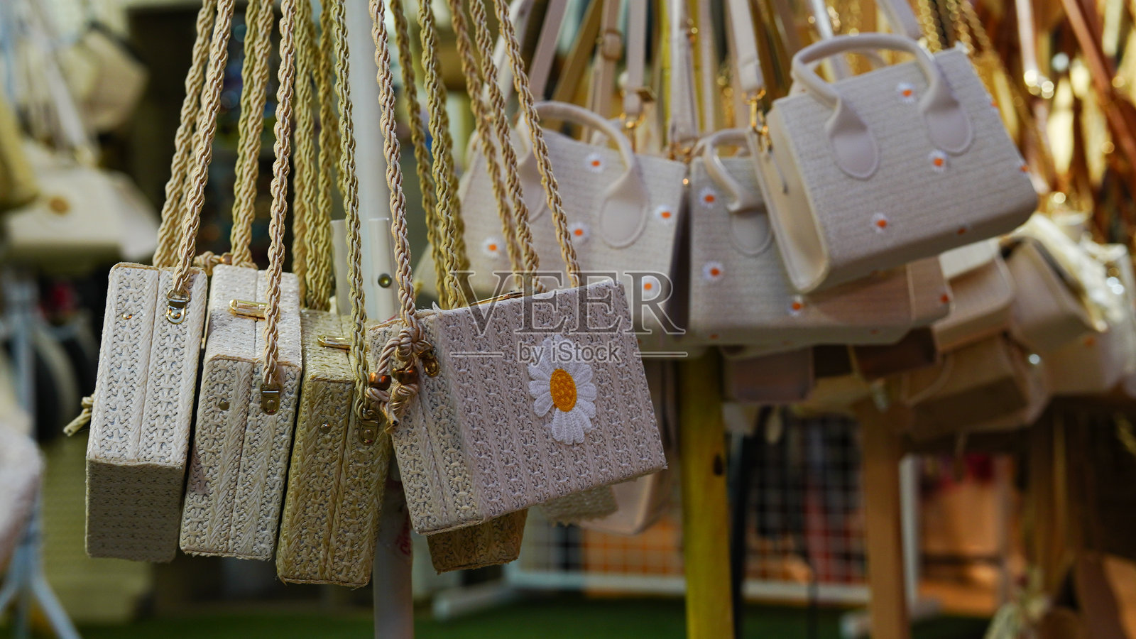 泰国旅游景点展示的当地布料图案特写图片。照片摄影图片