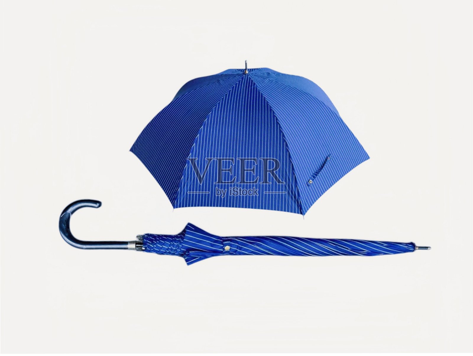 深蓝色的雨伞照片摄影图片