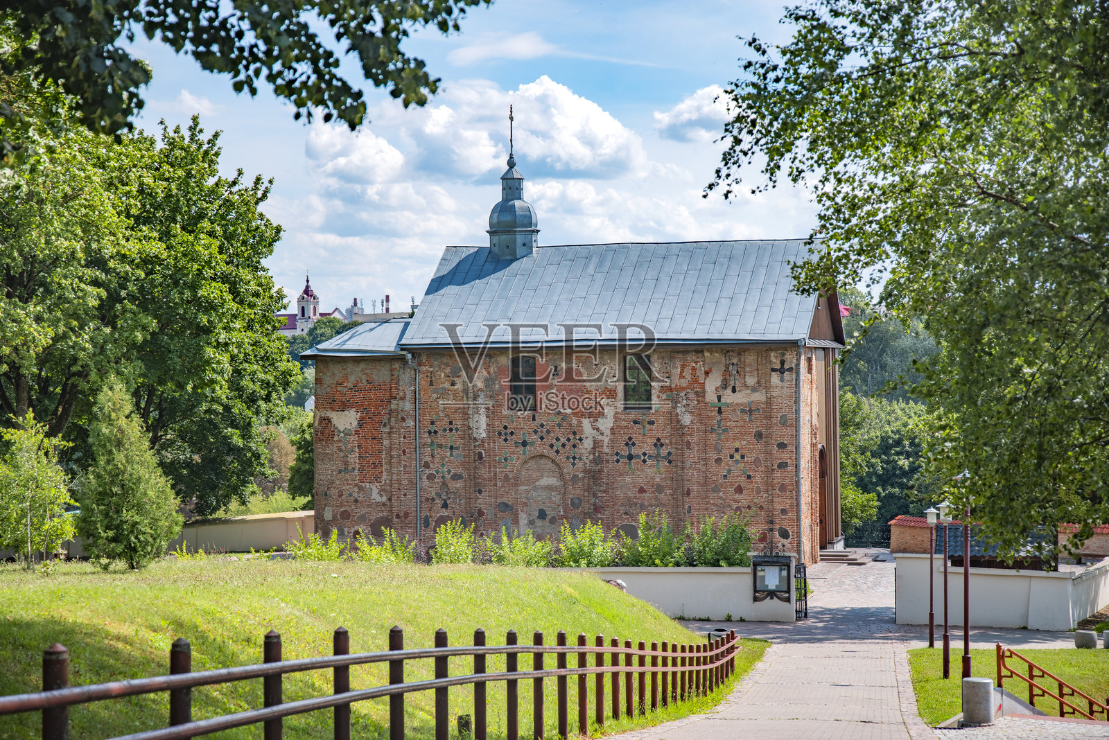 格罗德诺的圣博里斯和圣格列布教堂(Kolozha Church)。照片摄影图片