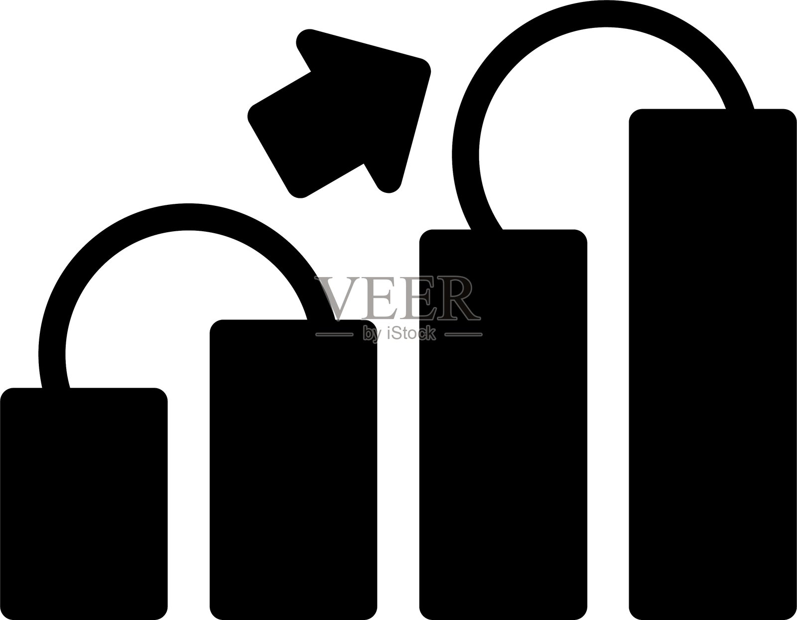 移位步幅字形风格图标设计插画图片素材