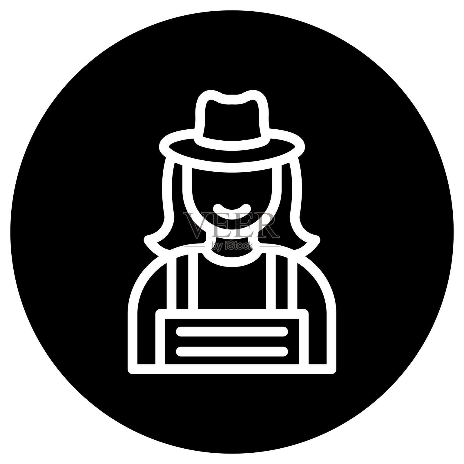 女农民矢量图标设计插图插画图片素材