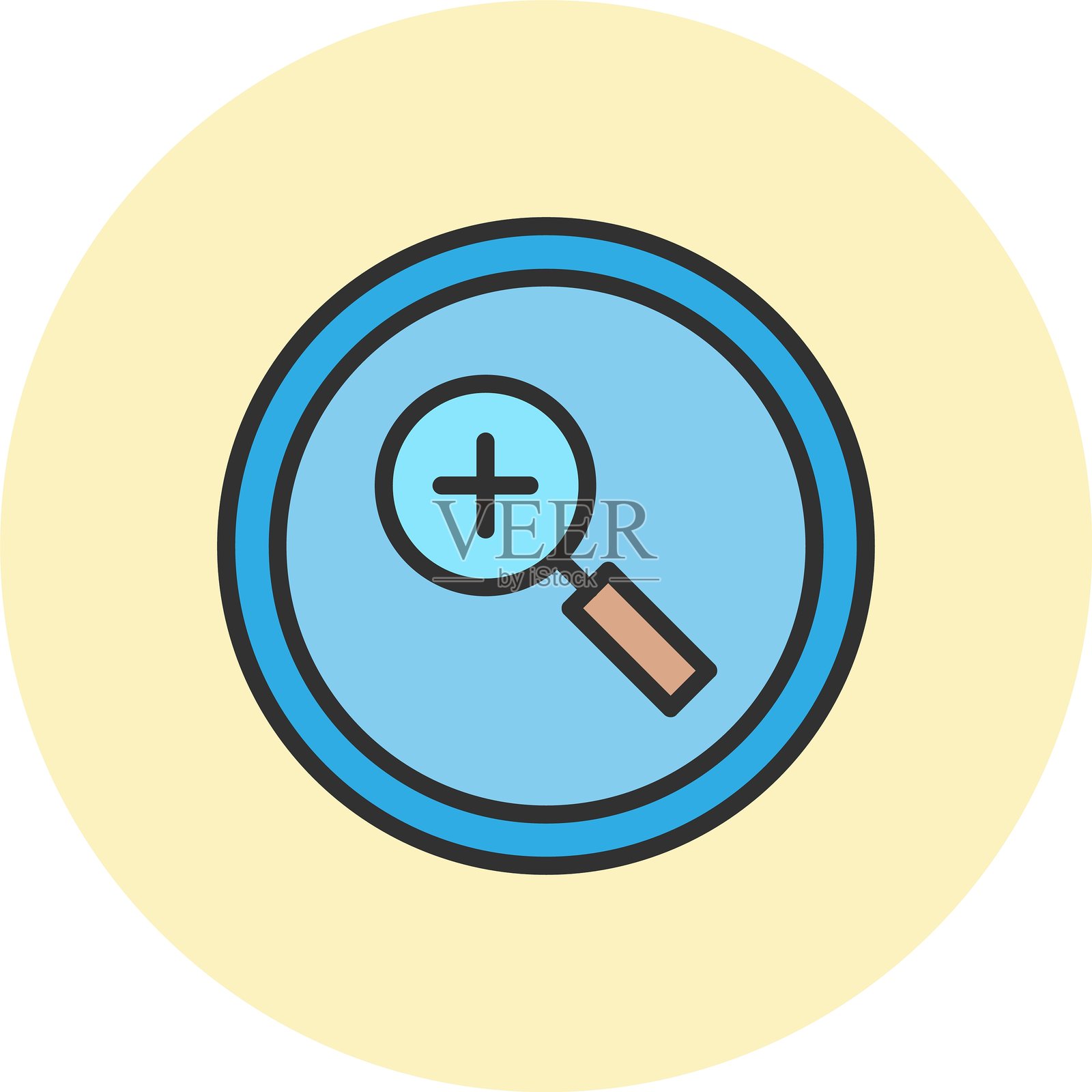 放大线条填充圆圈插画图片素材