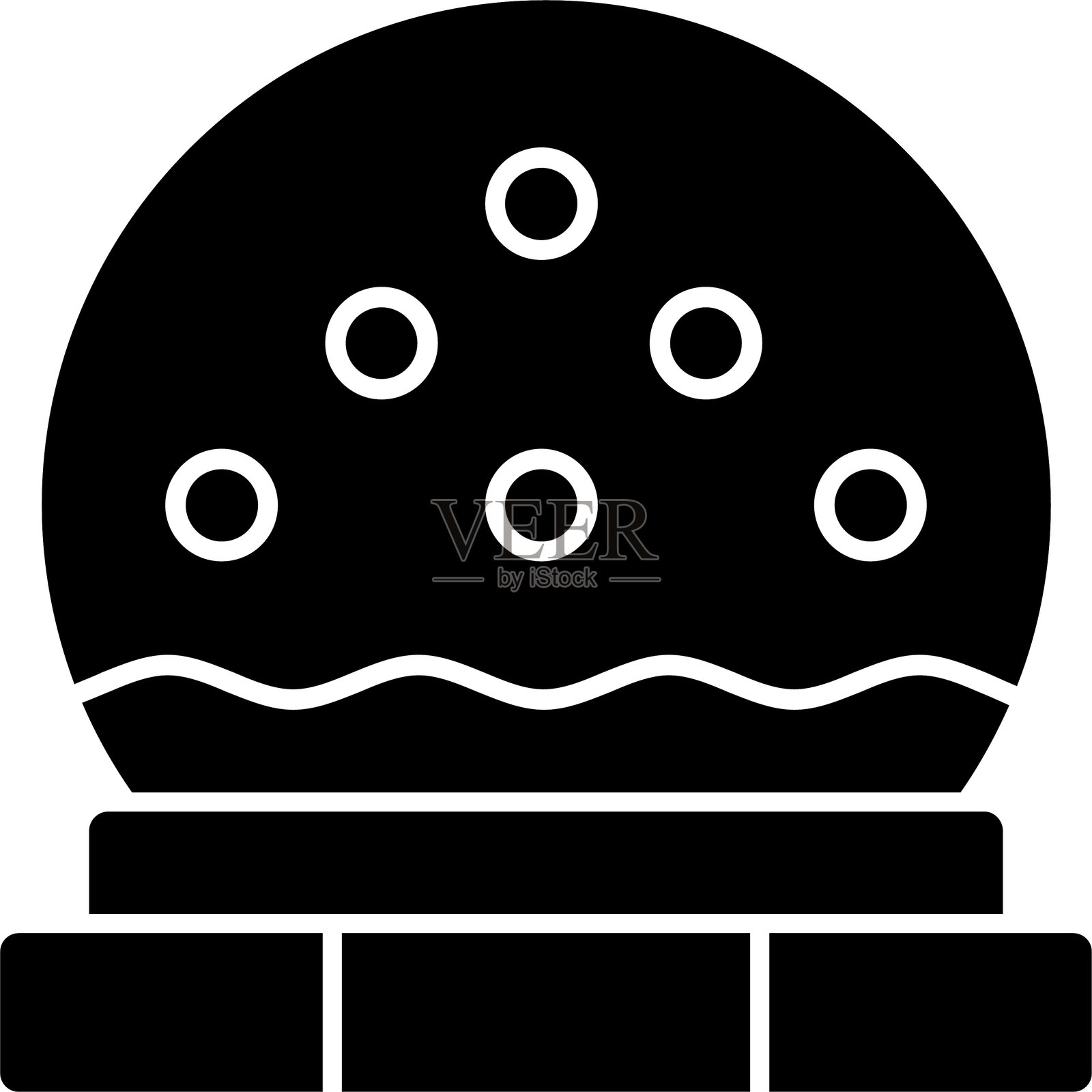 雪球图标设计,采用象形文字风格插画图片素材