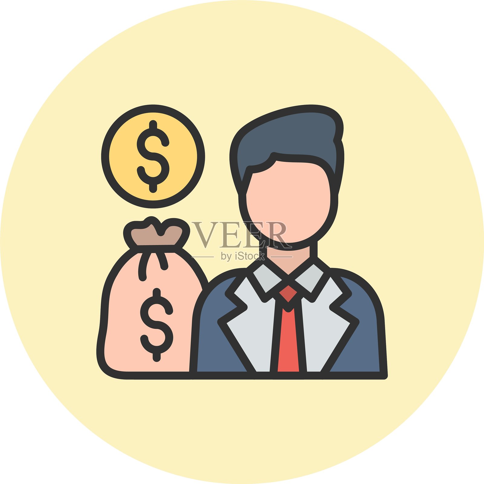 丰富的线条填充圆形插画图片素材