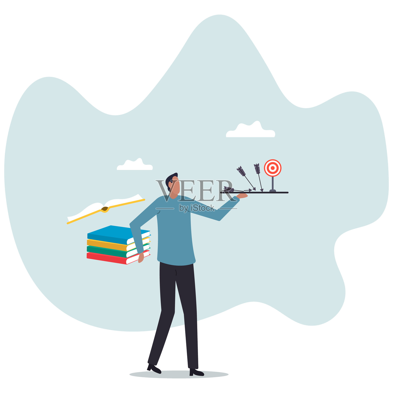 从失败或错误中学习,承认并接受失败,并通过实践在下次取得成功。设计角色。插画图片素材