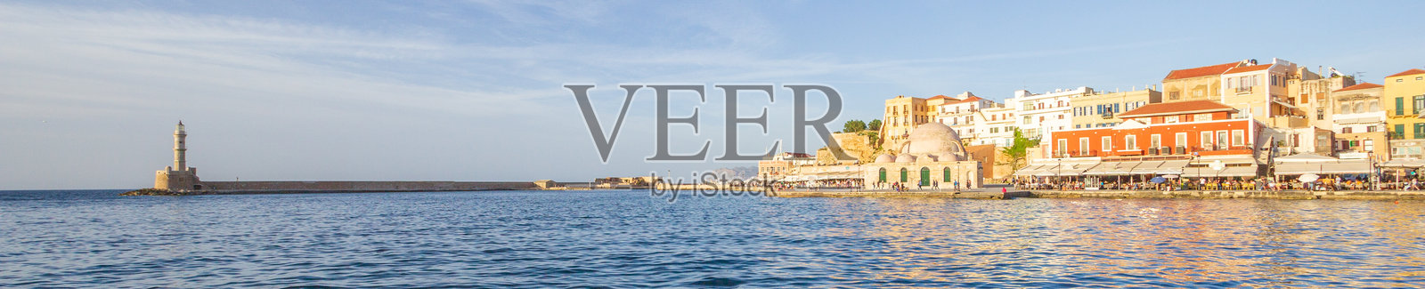 克里特岛哈尼亚港照片摄影图片