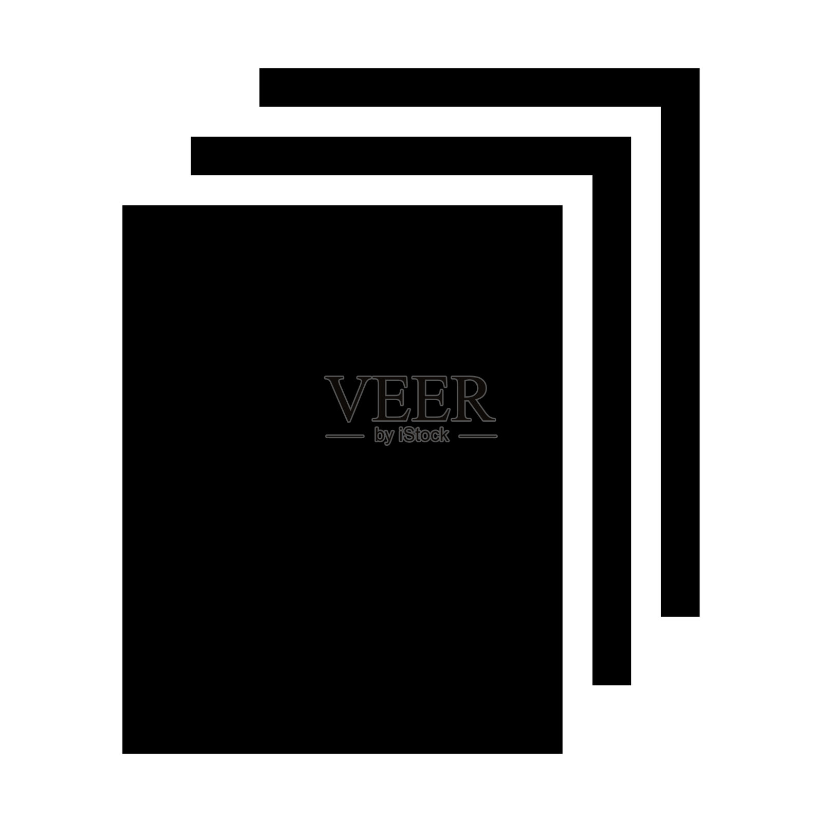 平面图标风格的纸张图标插画图片素材