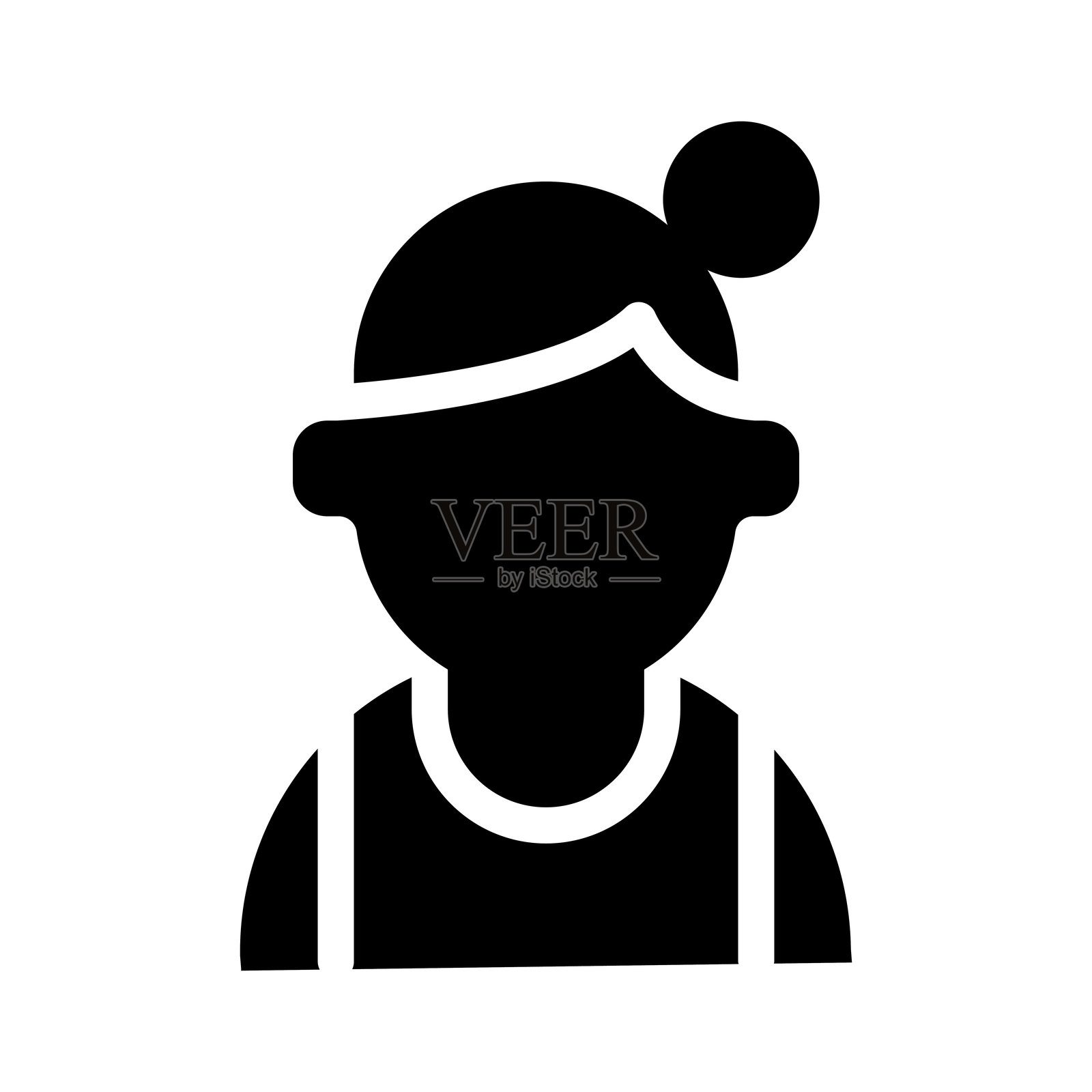 平面图标风格的跑步者图标插画图片素材