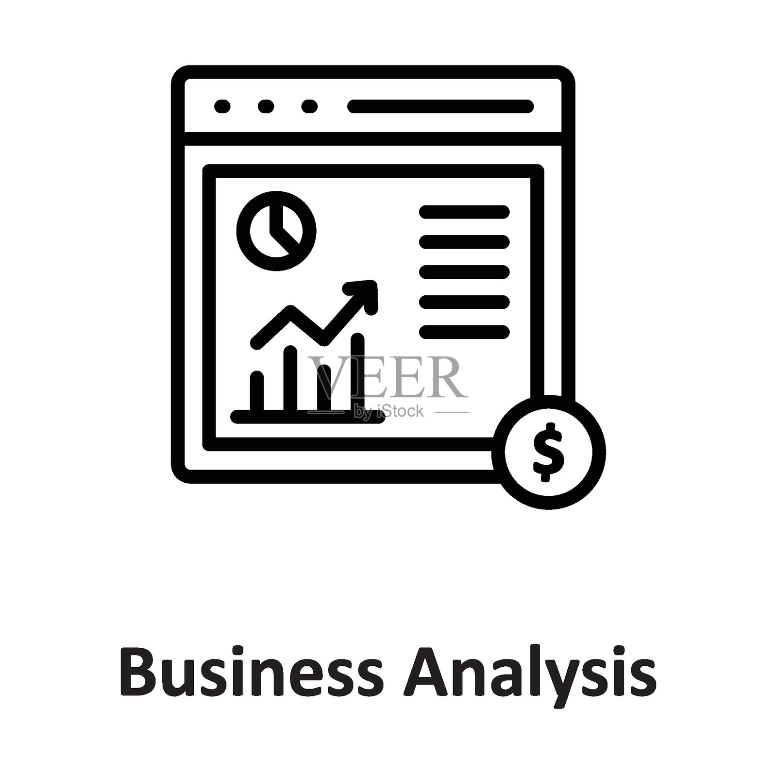 商业分析,数据分析矢量图标插画图片素材