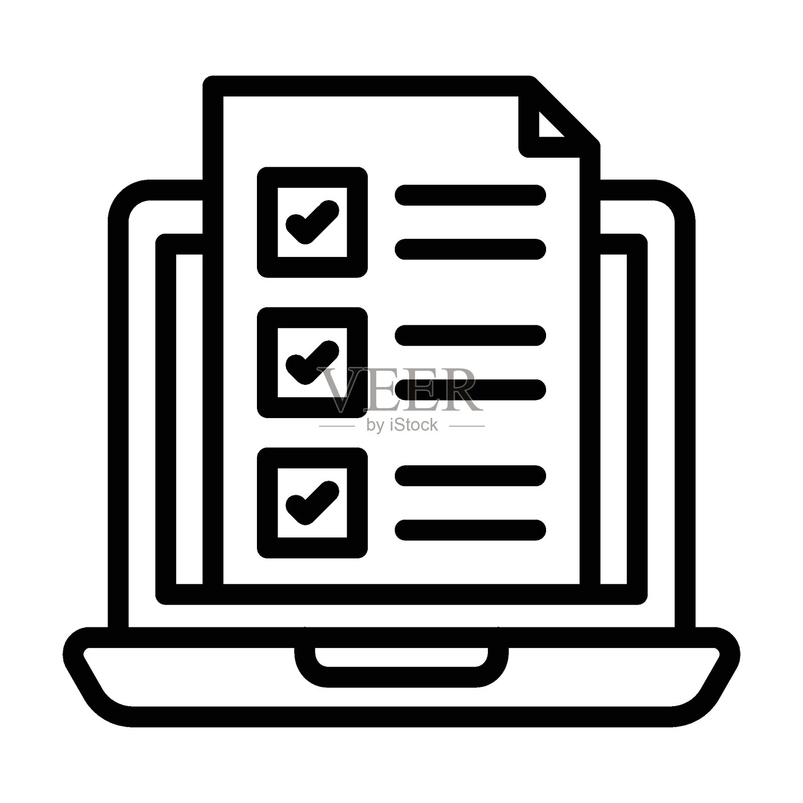 在线检查清单矢量图标插画图片素材