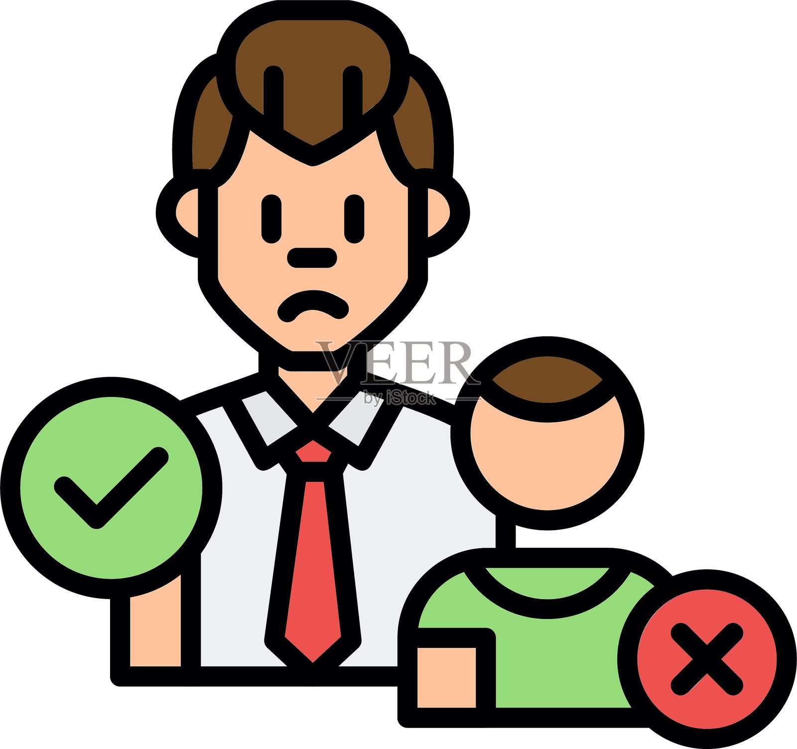 争议图标插画图片素材