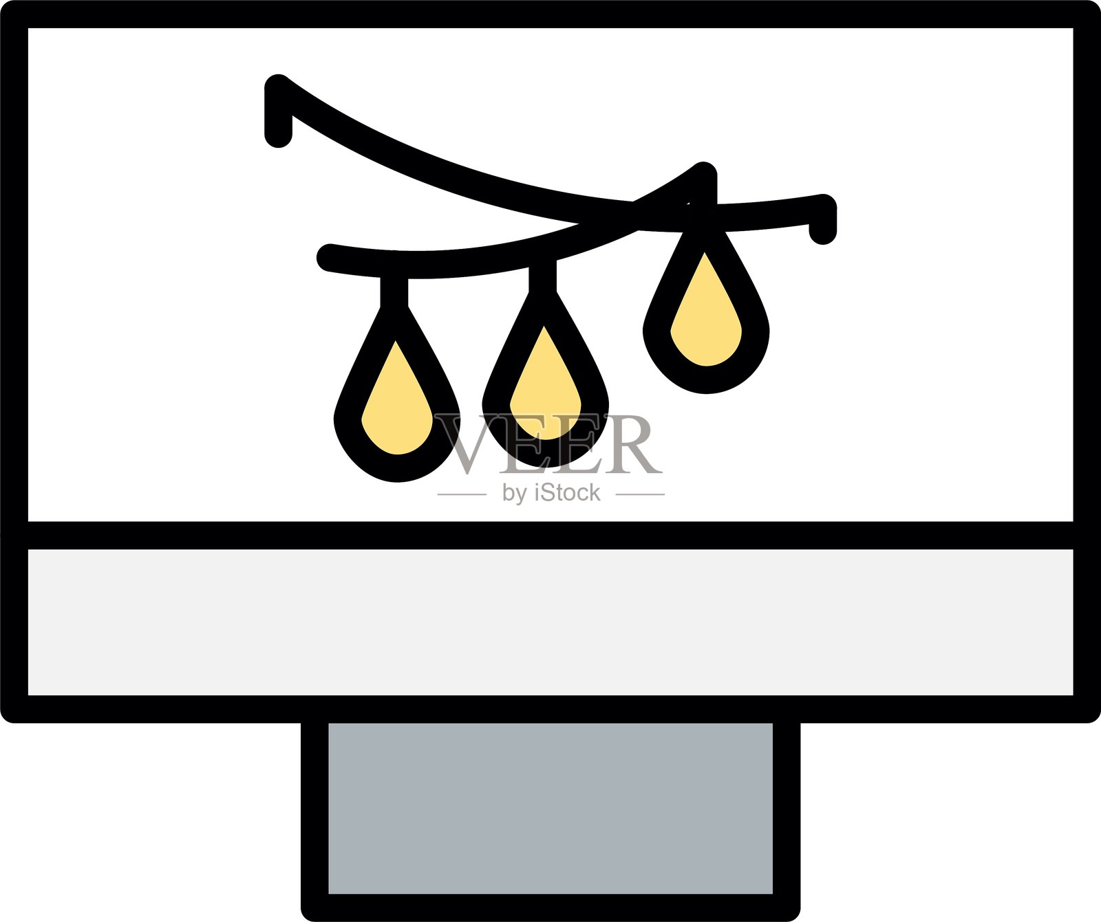 看电视图标插画图片素材