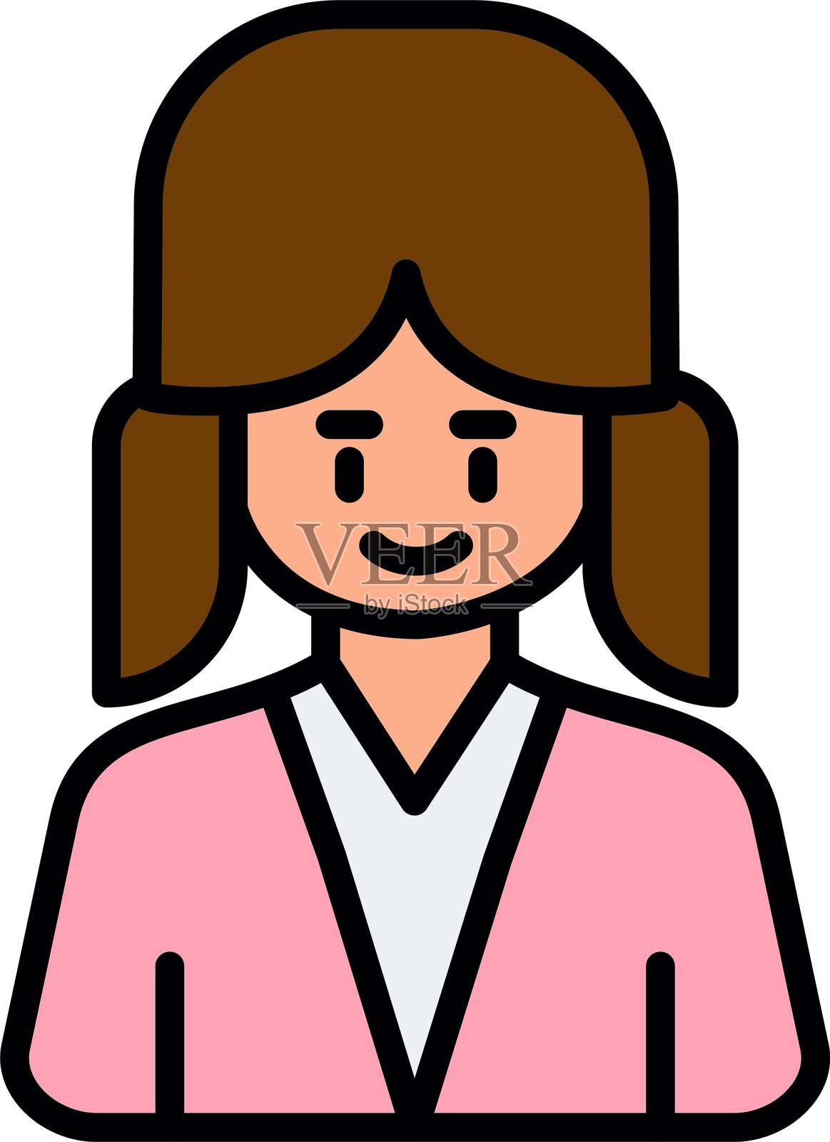 女孩图标插画图片素材