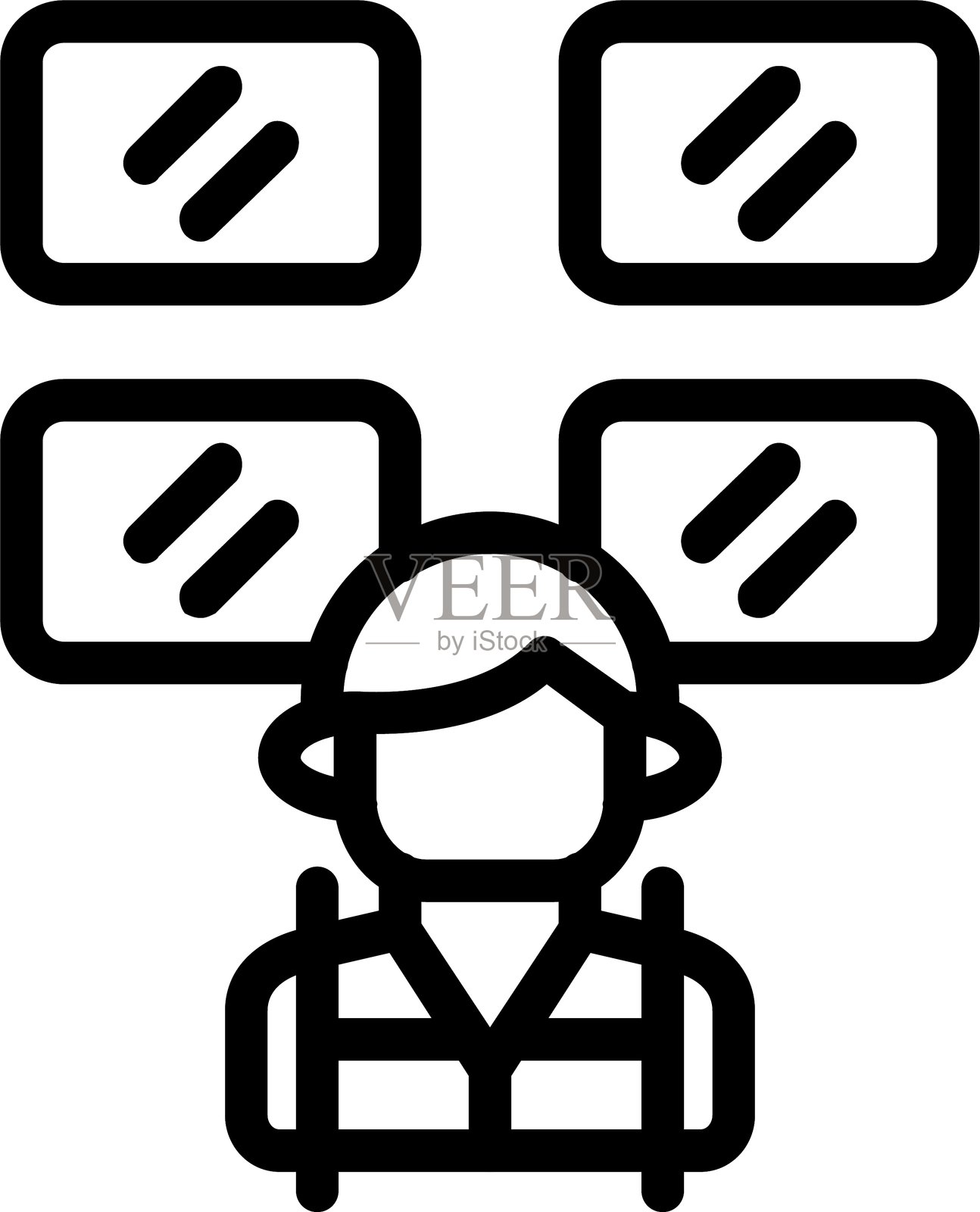 新闻编辑室插画图片素材