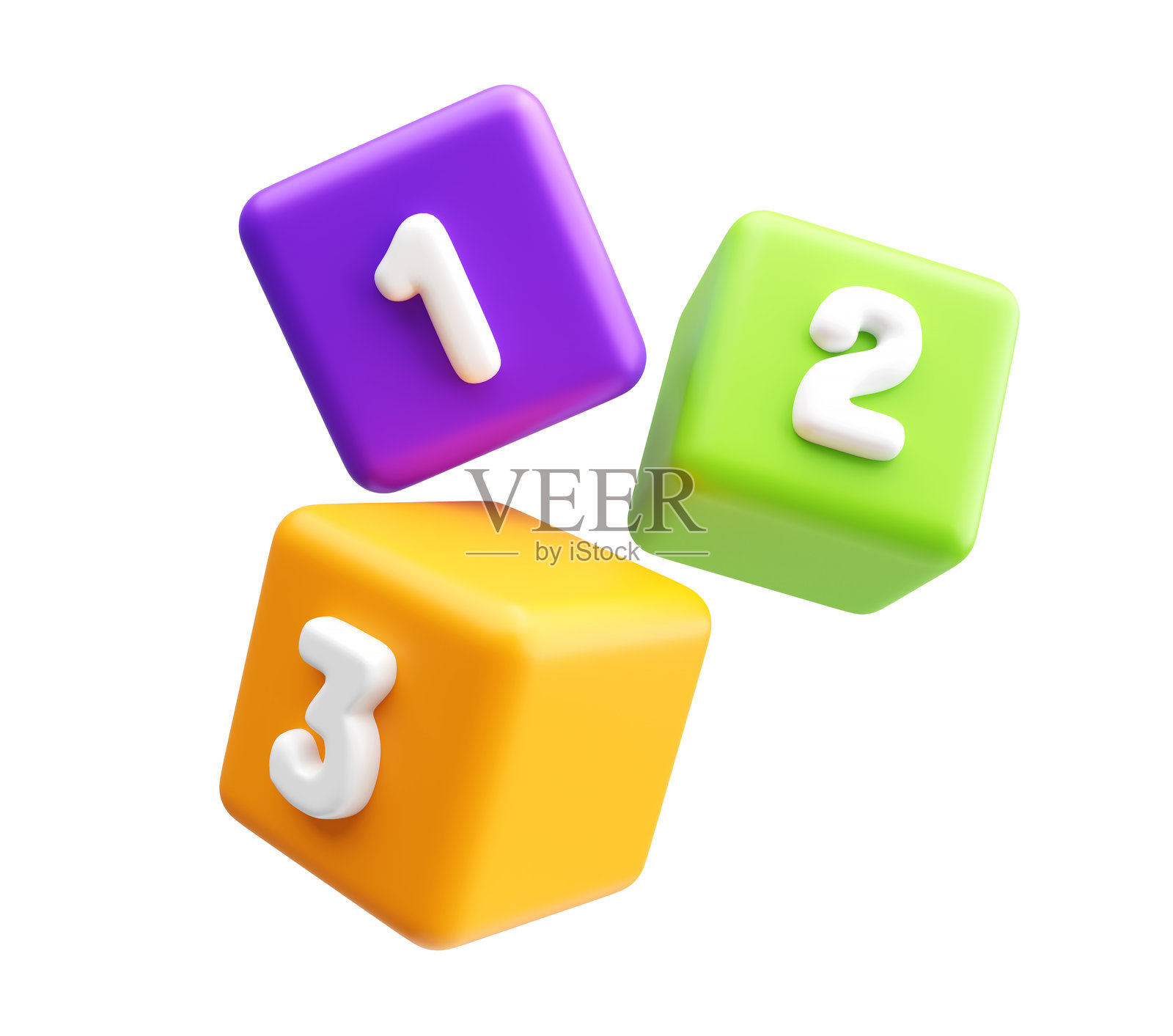 3D飞行数字玩具积木用于学前教育照片摄影图片