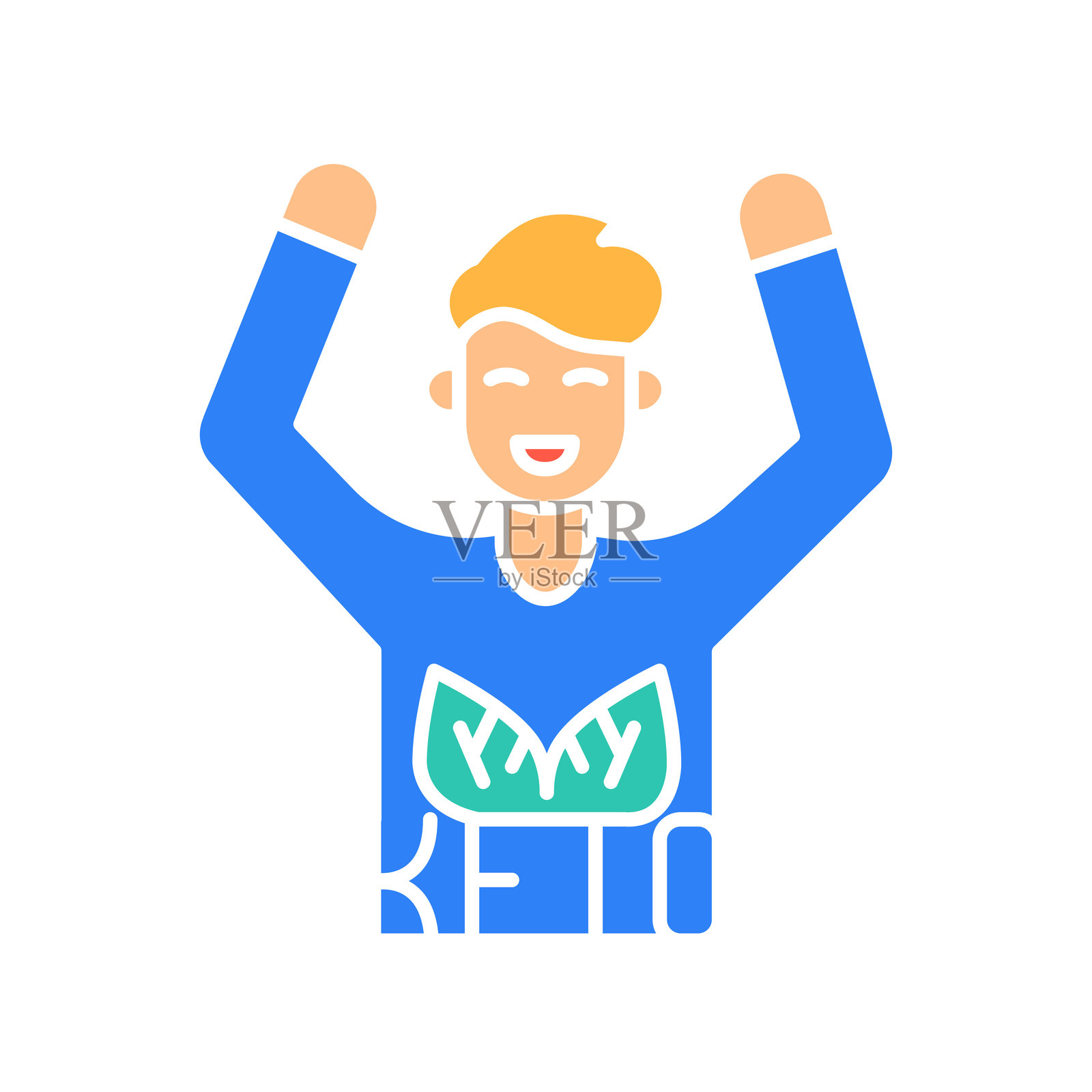 生酮饮食彩色扁平图标,适用于数字和印刷项目。插画图片素材