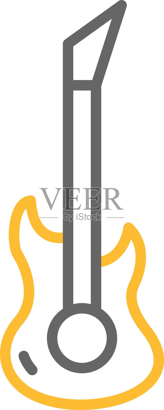 贝斯吉他图标插画图片素材