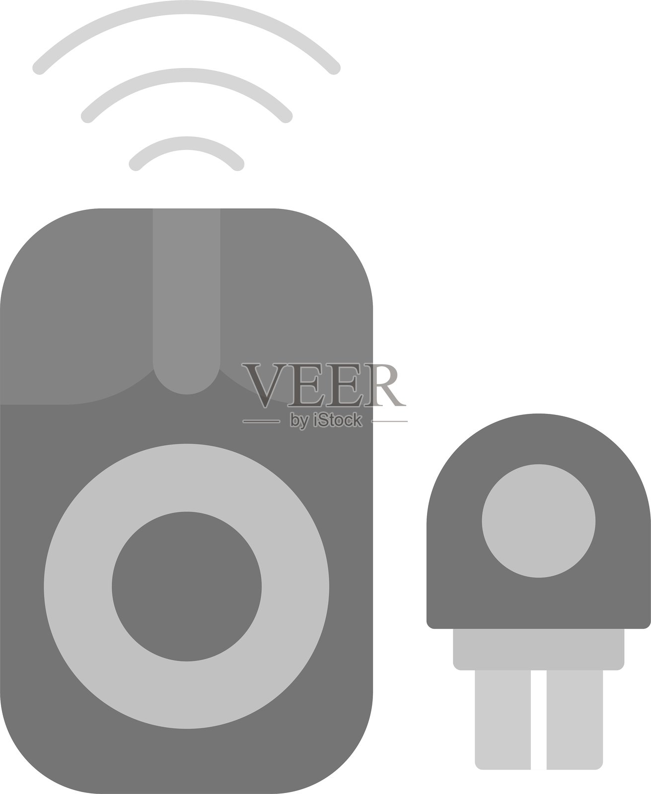 无线鼠标图标插画图片素材