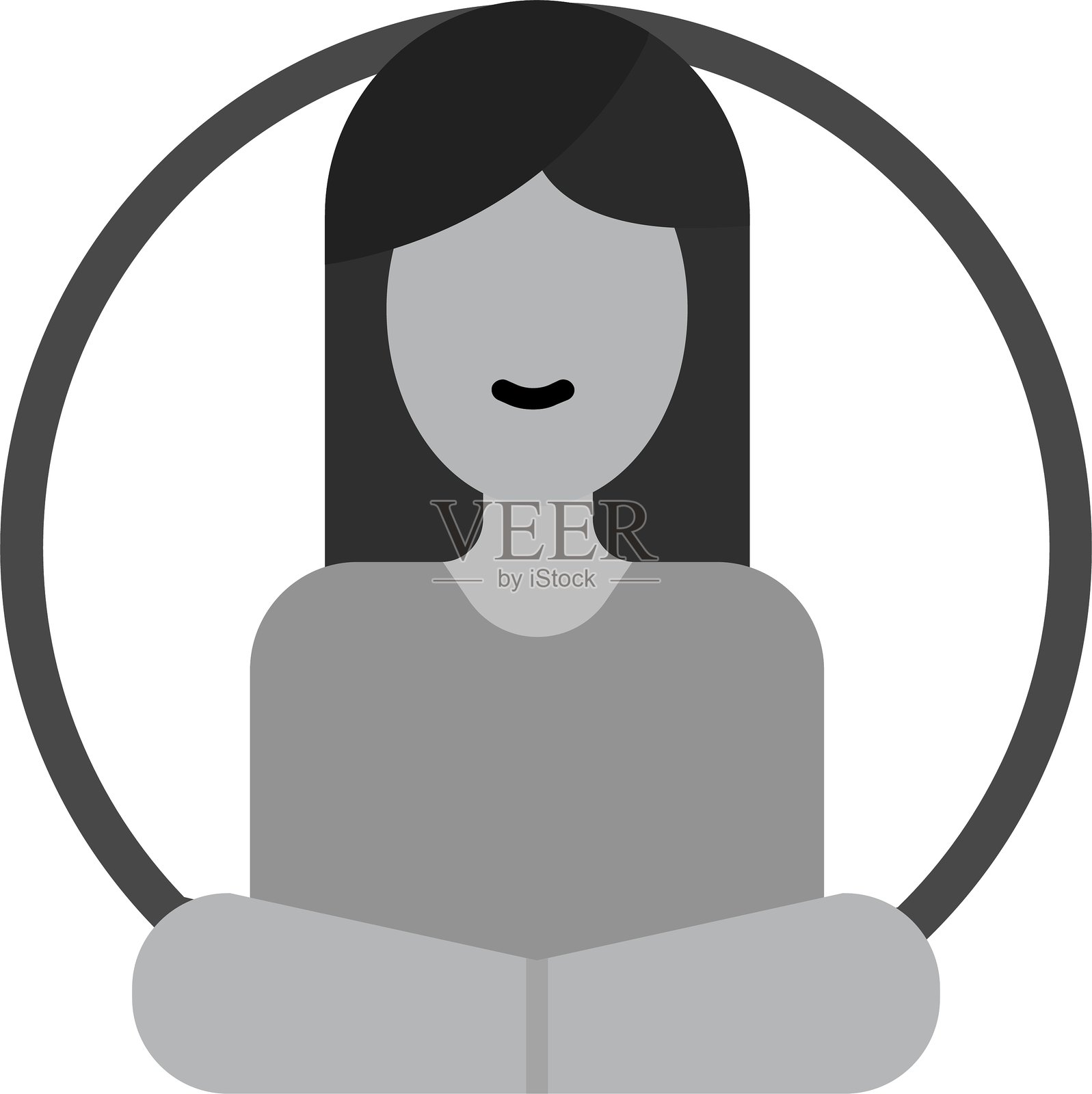 冥想图标插画图片素材