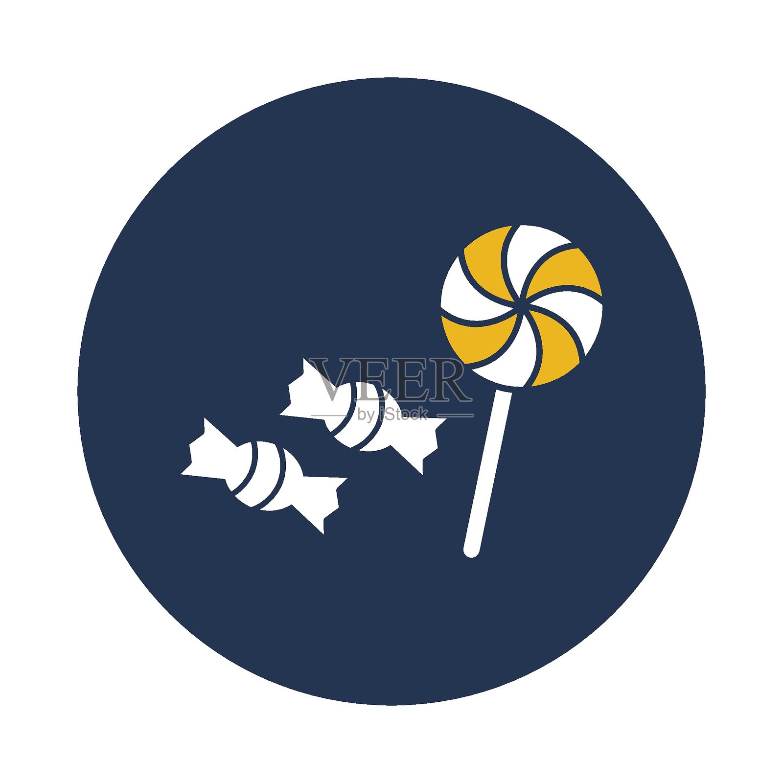 可轻松修改或编辑的糖果平面矢量图标插画图片素材