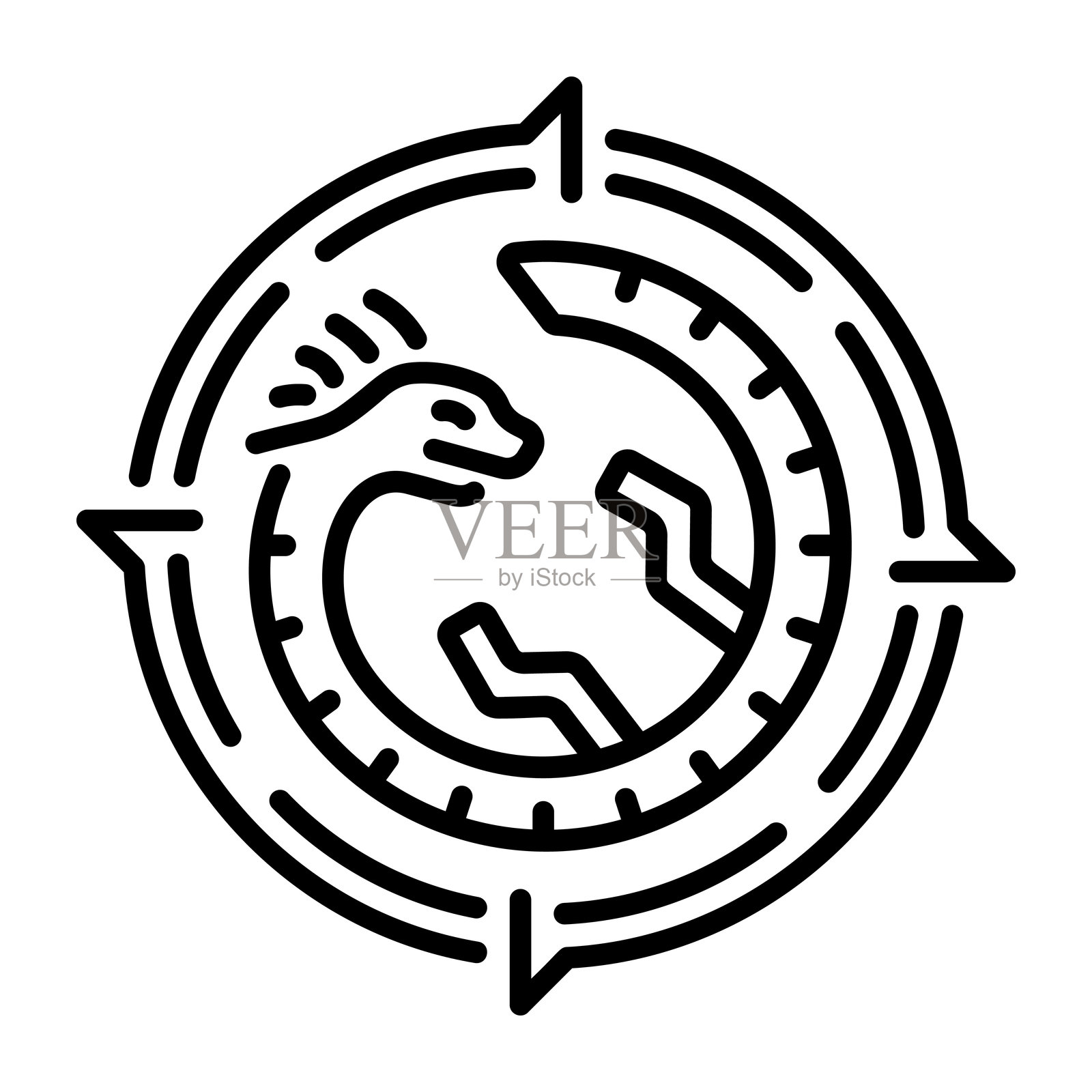 乌罗波罗斯插画图片素材