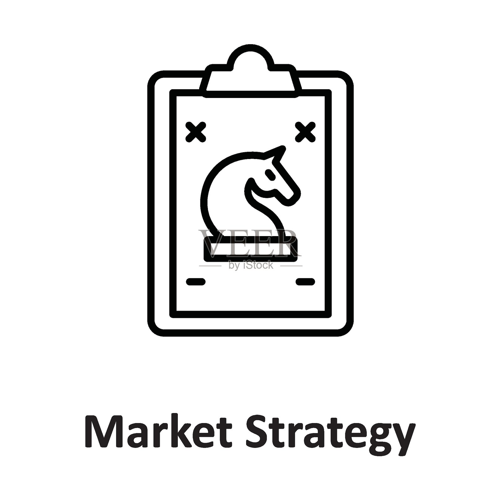 市场策略 可编辑矢量图标插画图片素材