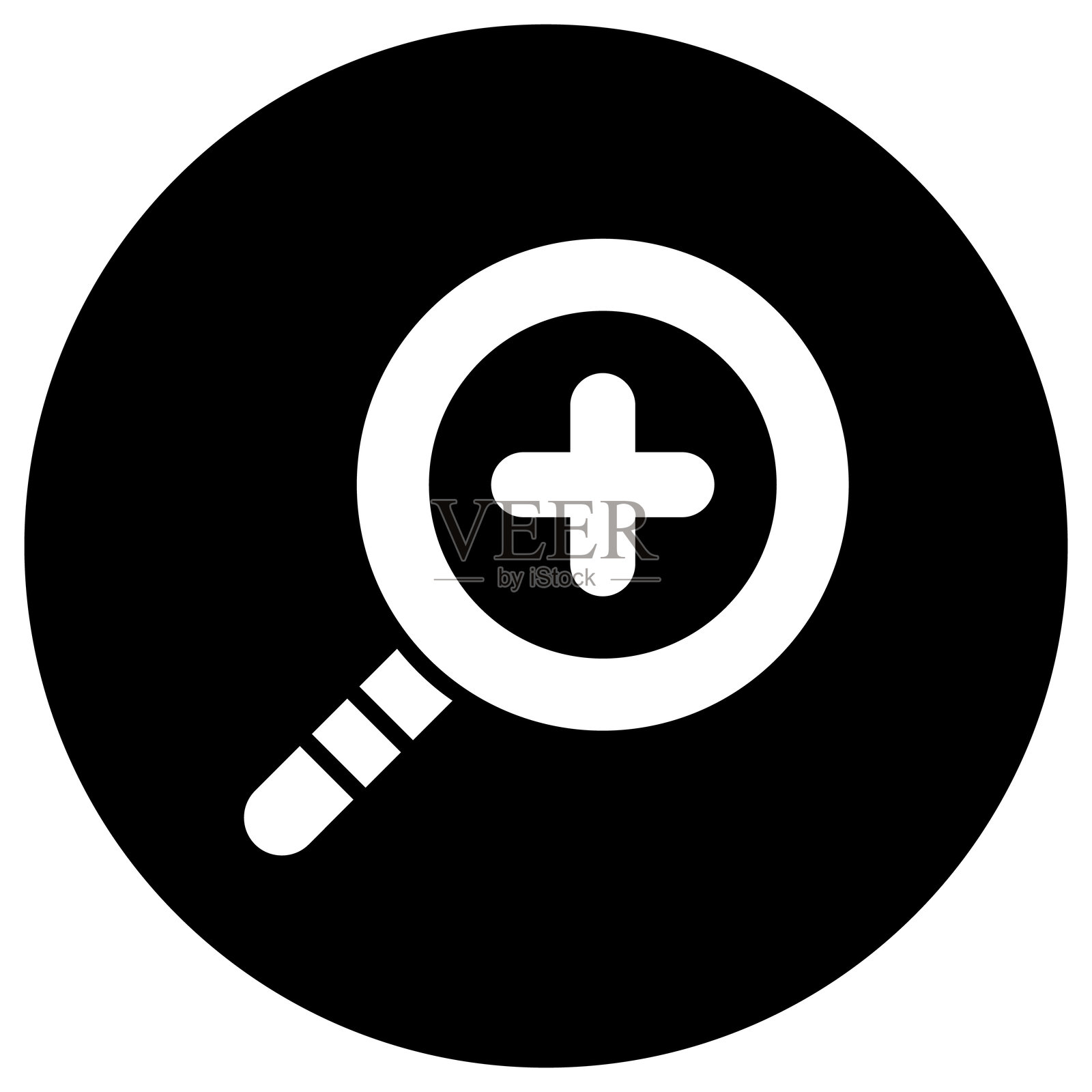 放大镜矢量图标设计插图插画图片素材