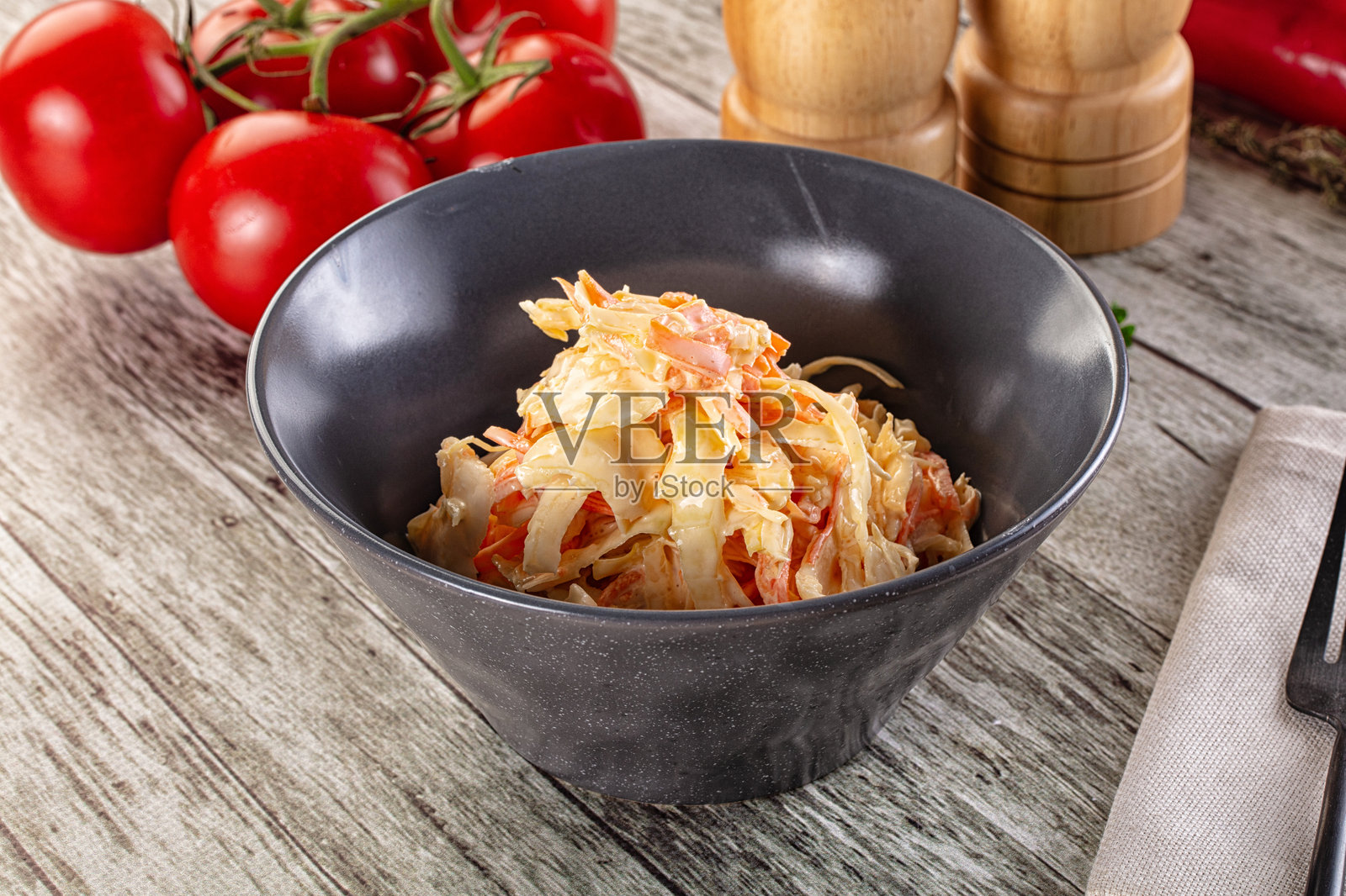 素食卷心菜胡萝卜沙拉照片摄影图片