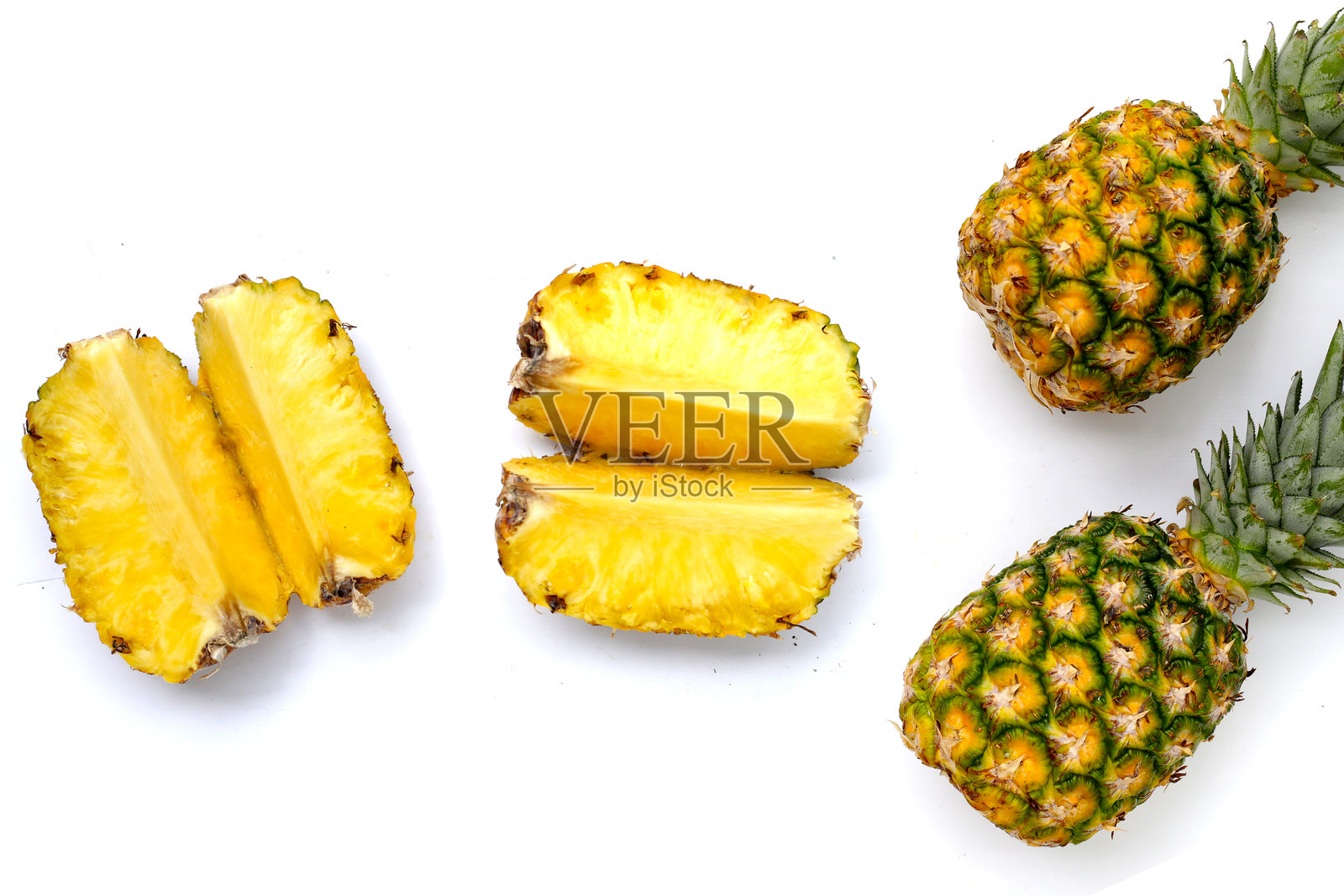 切开的成熟菠萝,新鲜水果照片摄影图片